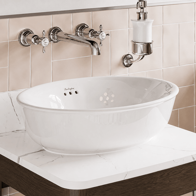 Burlington Guild 500mm x 380mm | Countertop Basin | Ceramic | White Gloss - Mockridge Design