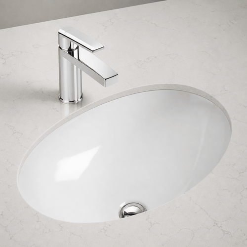 Rosa 570mm | Undermount Basin | Ceramic | White Gloss - Mockridge Design