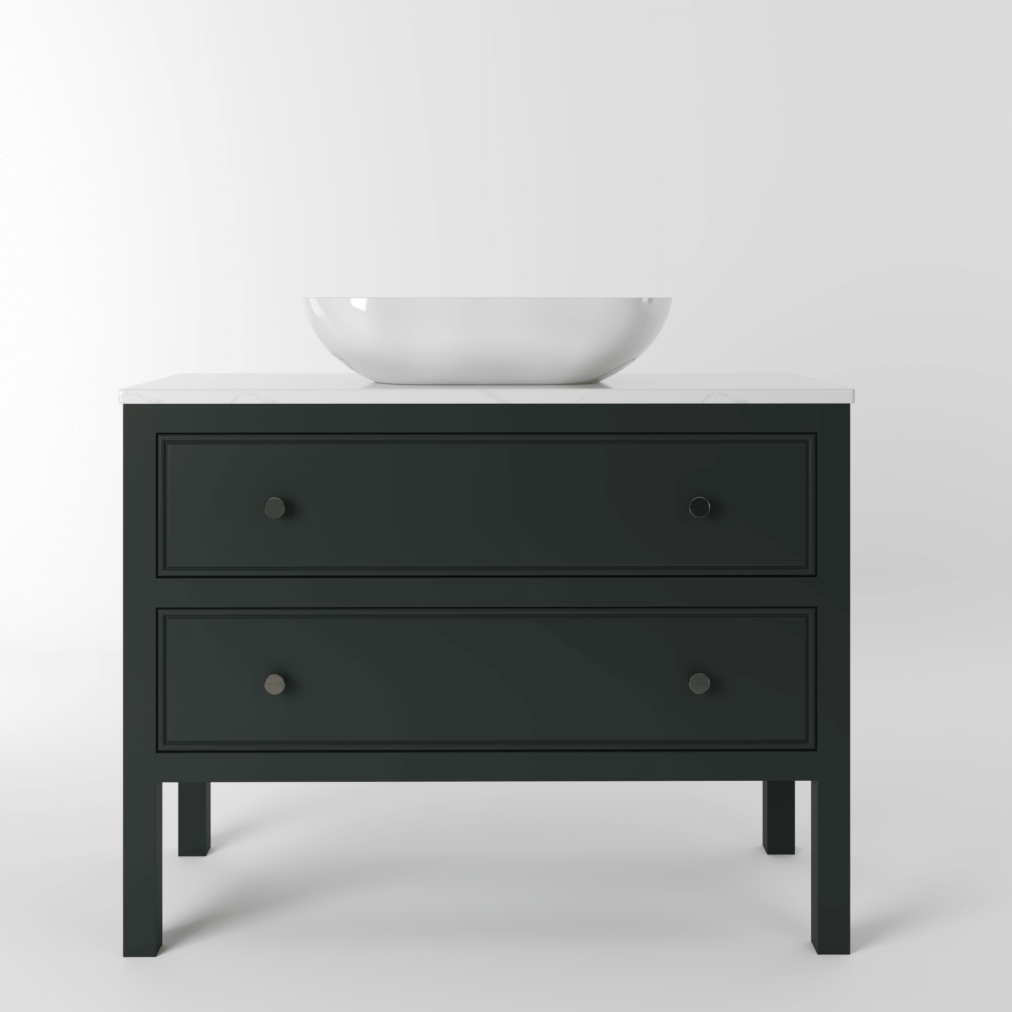 The Chester | Painted Beaded Vanity 1000mm Studio Green - Mockridge Design