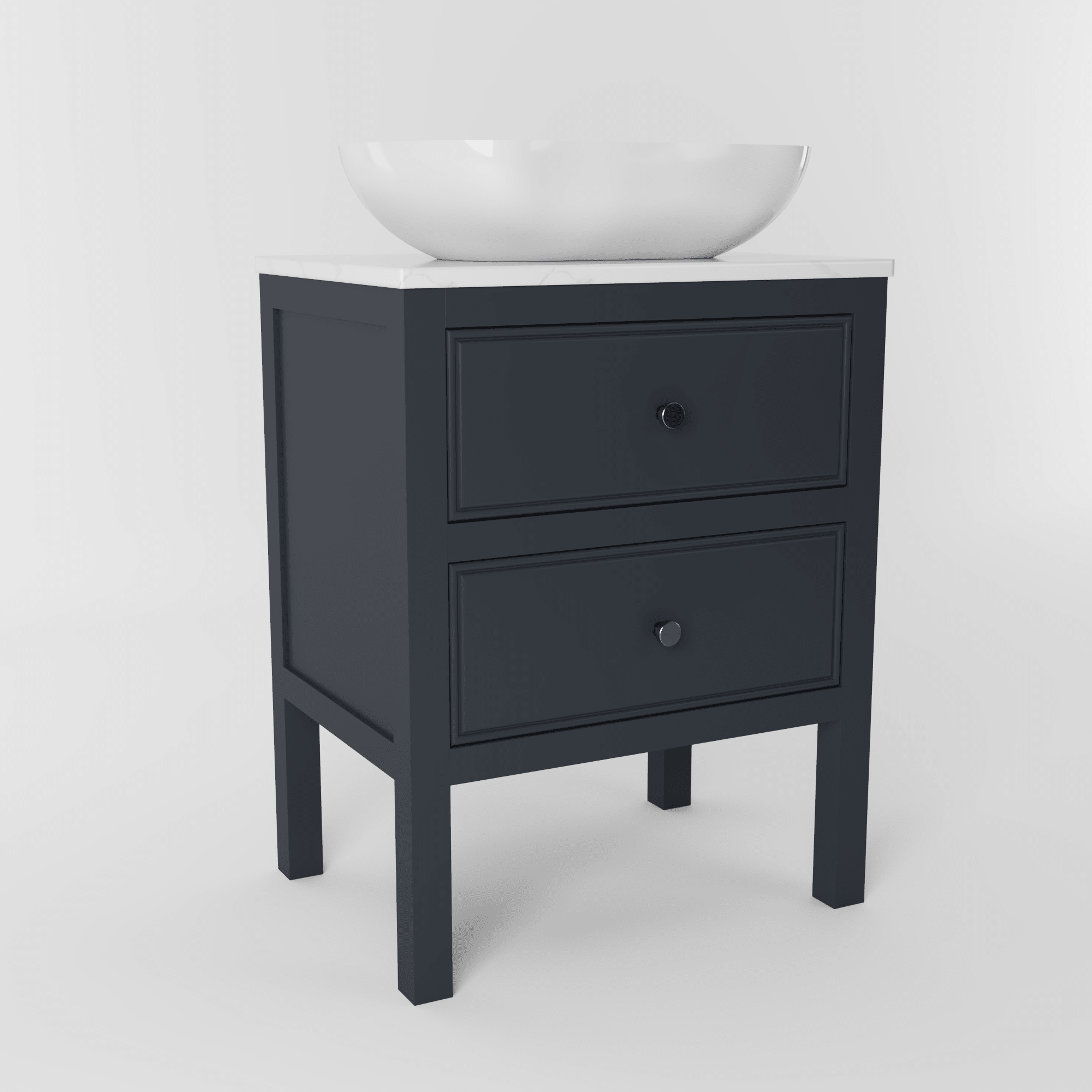 The Chester | Painted Beaded Vanity 600mm Railings - Mockridge Design