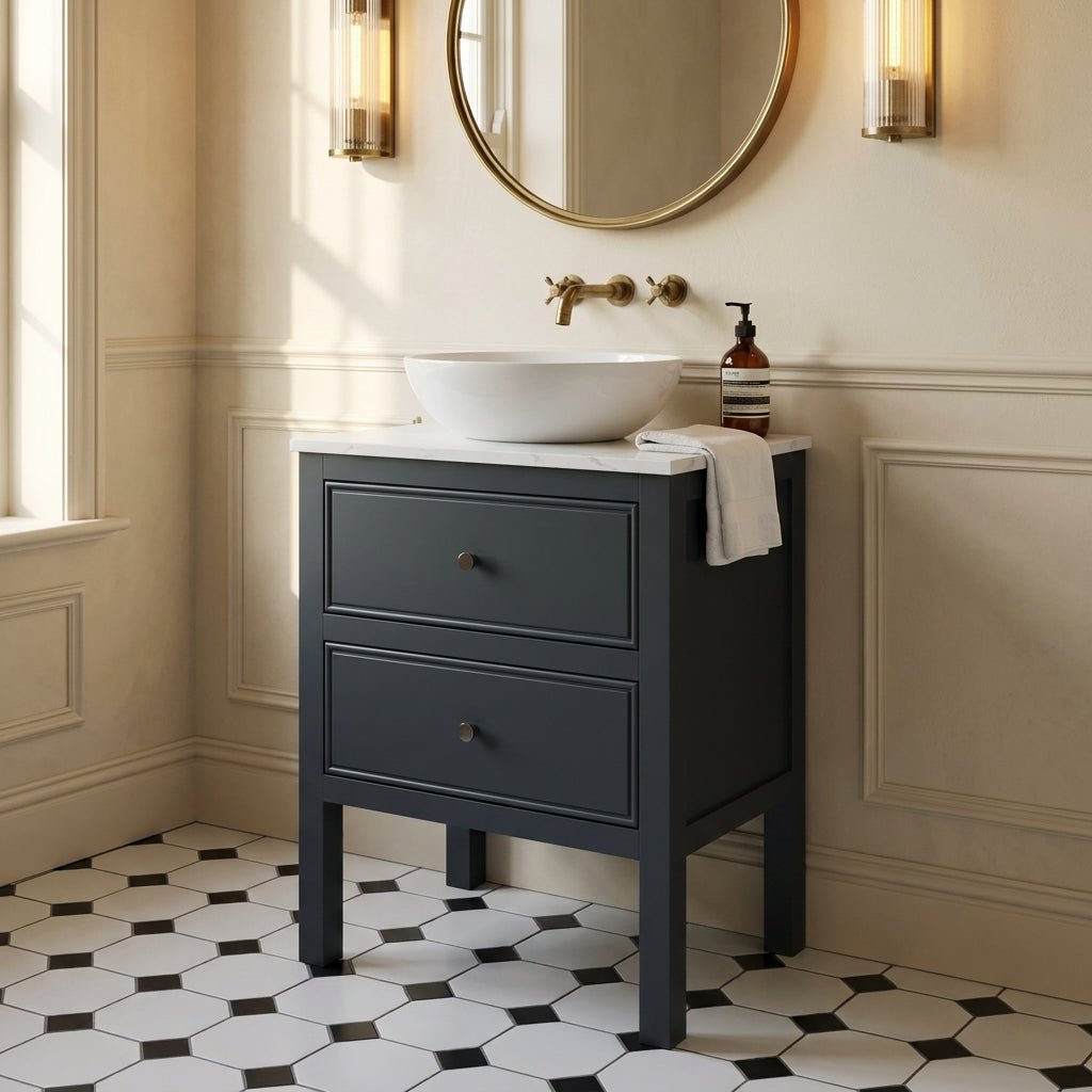The Chester | Painted Beaded Vanity 600mm Railings - Mockridge Design