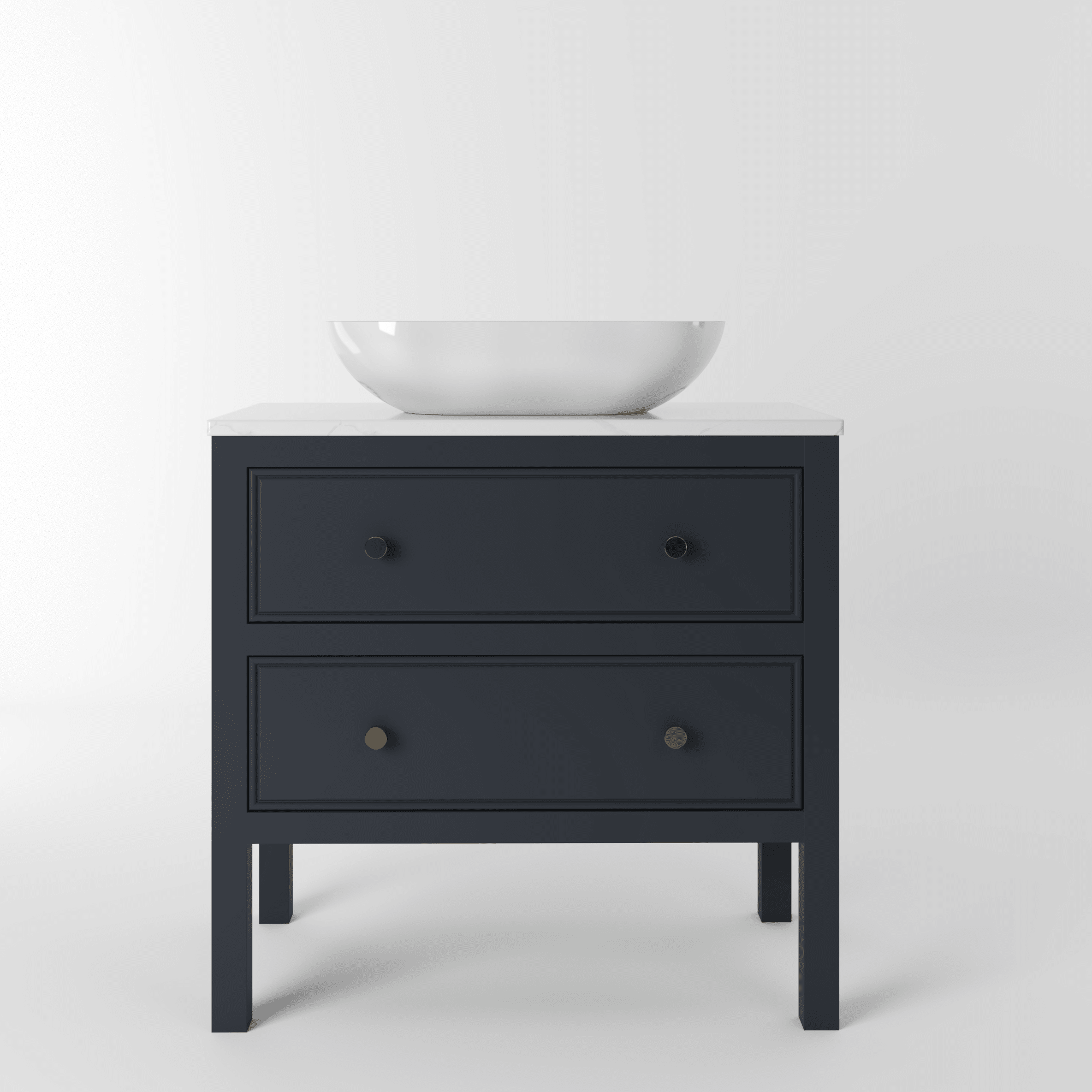 The Chester | Painted Beaded Vanity 800mm Railings - Mockridge Design