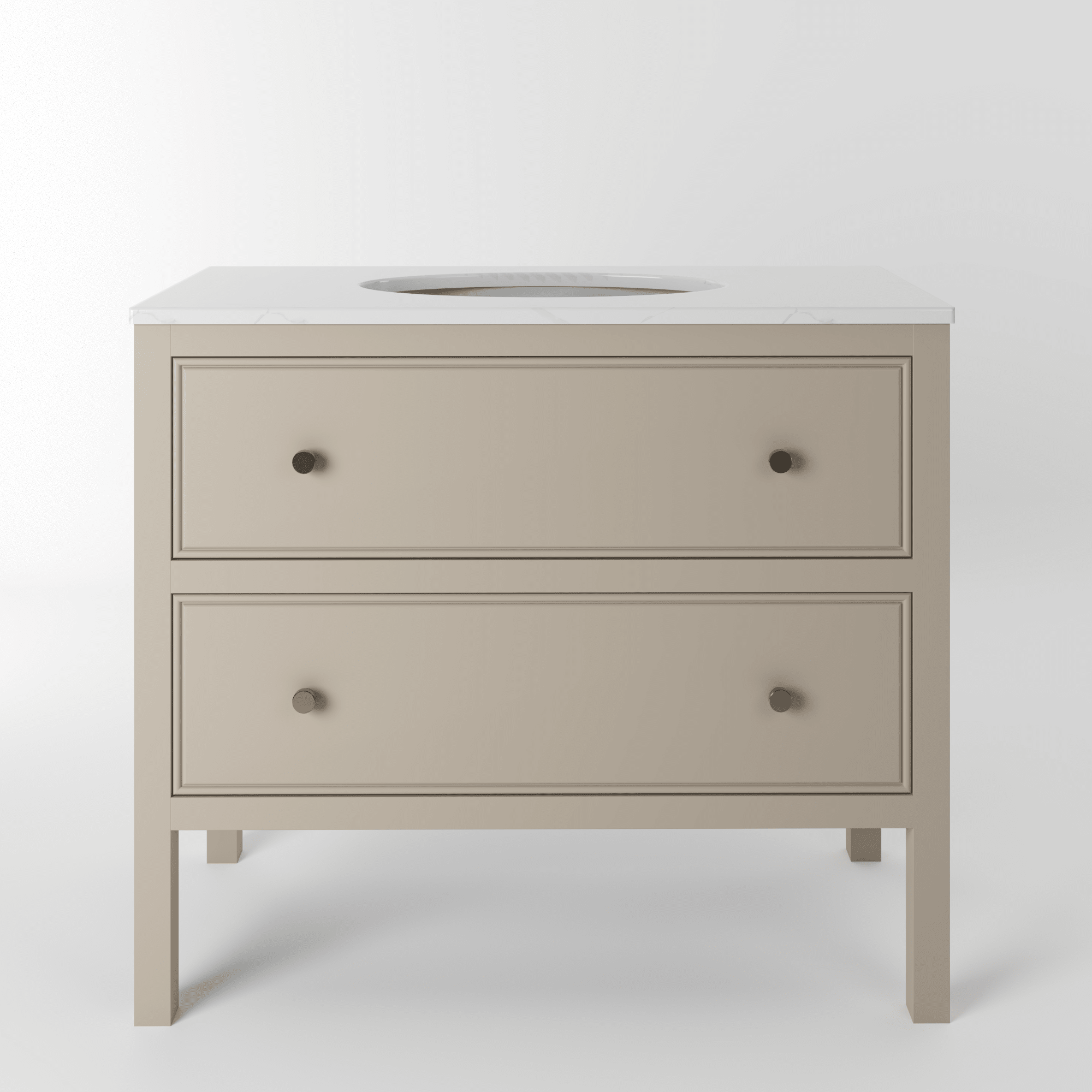 The Chester | Undermounted | Painted Beaded Vanity 1000mm Elephants Breath - Mockridge Design