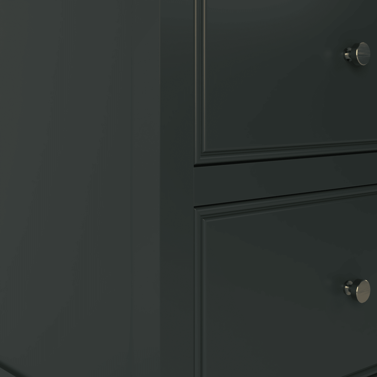 Technical dimensions drawing for The Chester | Undermounted | Painted Beaded Vanity 1000mm Studio Green