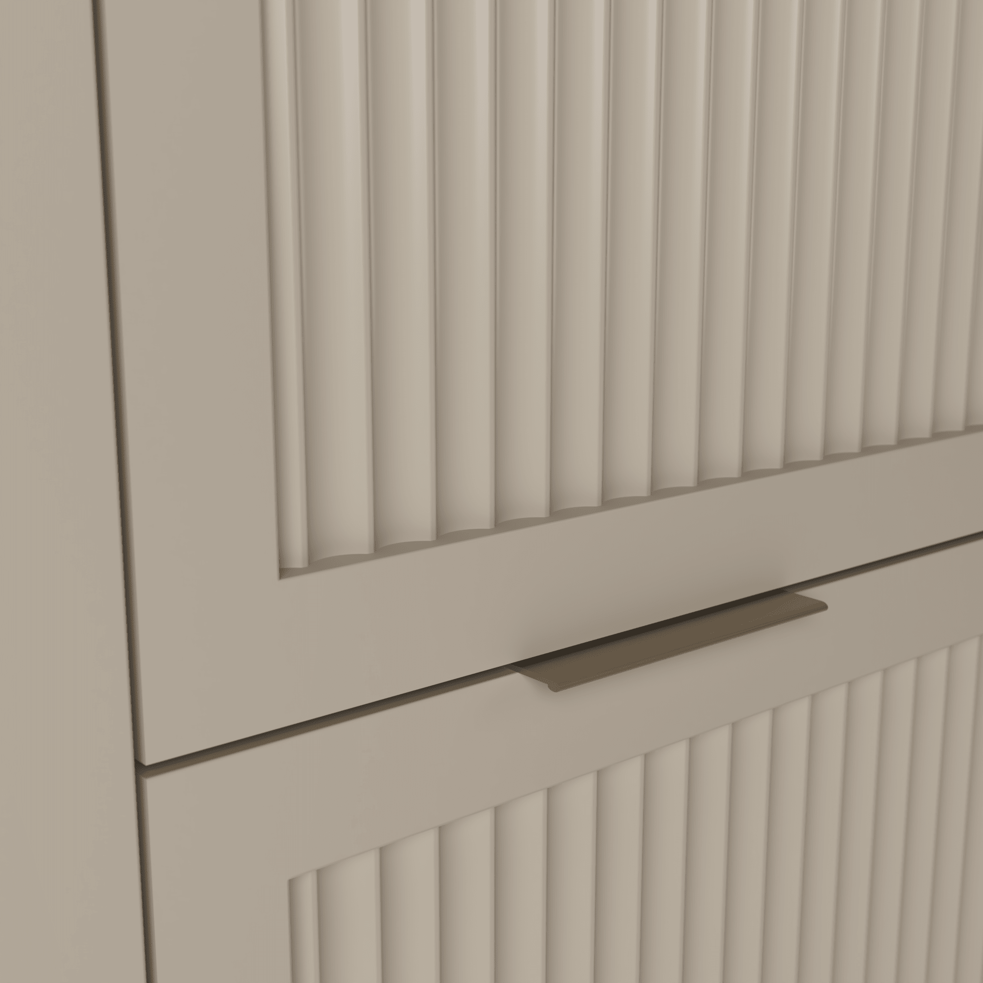 The Clifton | Painted Fluted Double Vanity 1200mm Elephants Breath - Mockridge Design