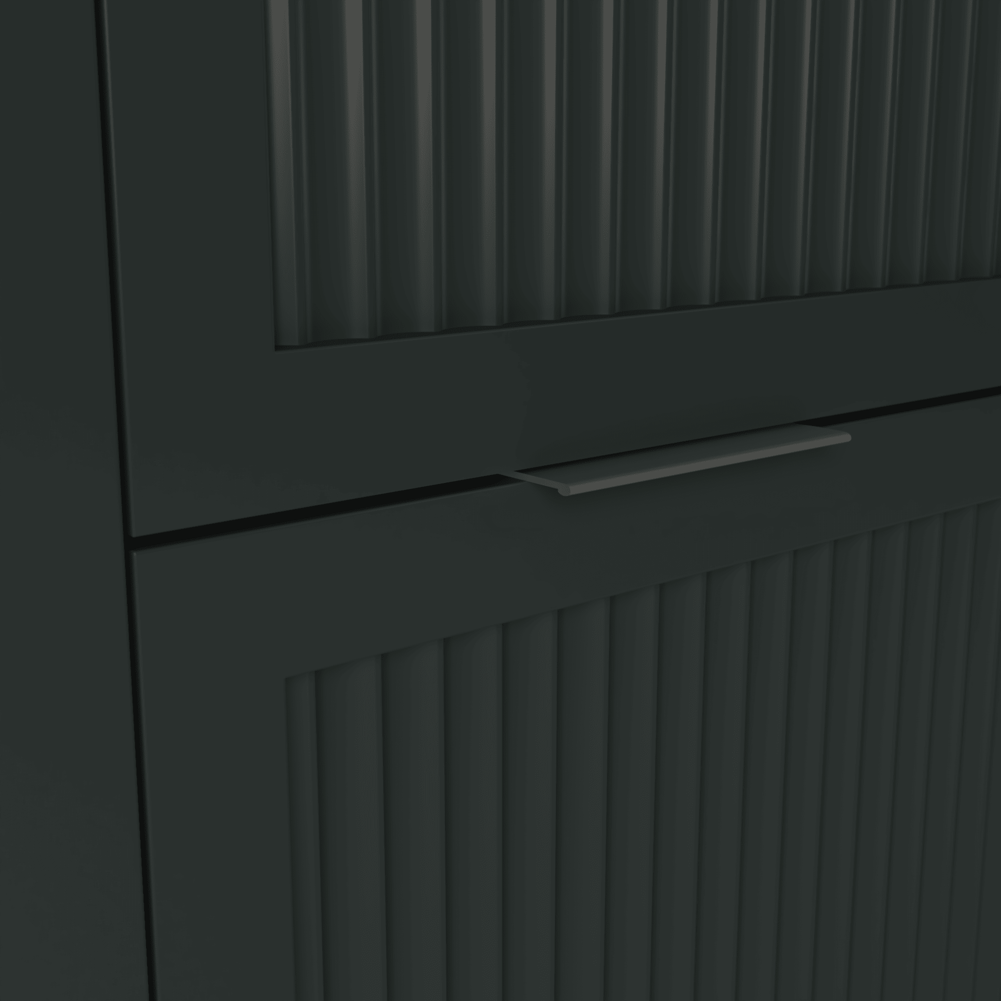 The Clifton | Undermounted | Painted Fluted Vanity 800mm Studio Green - Mockridge Design