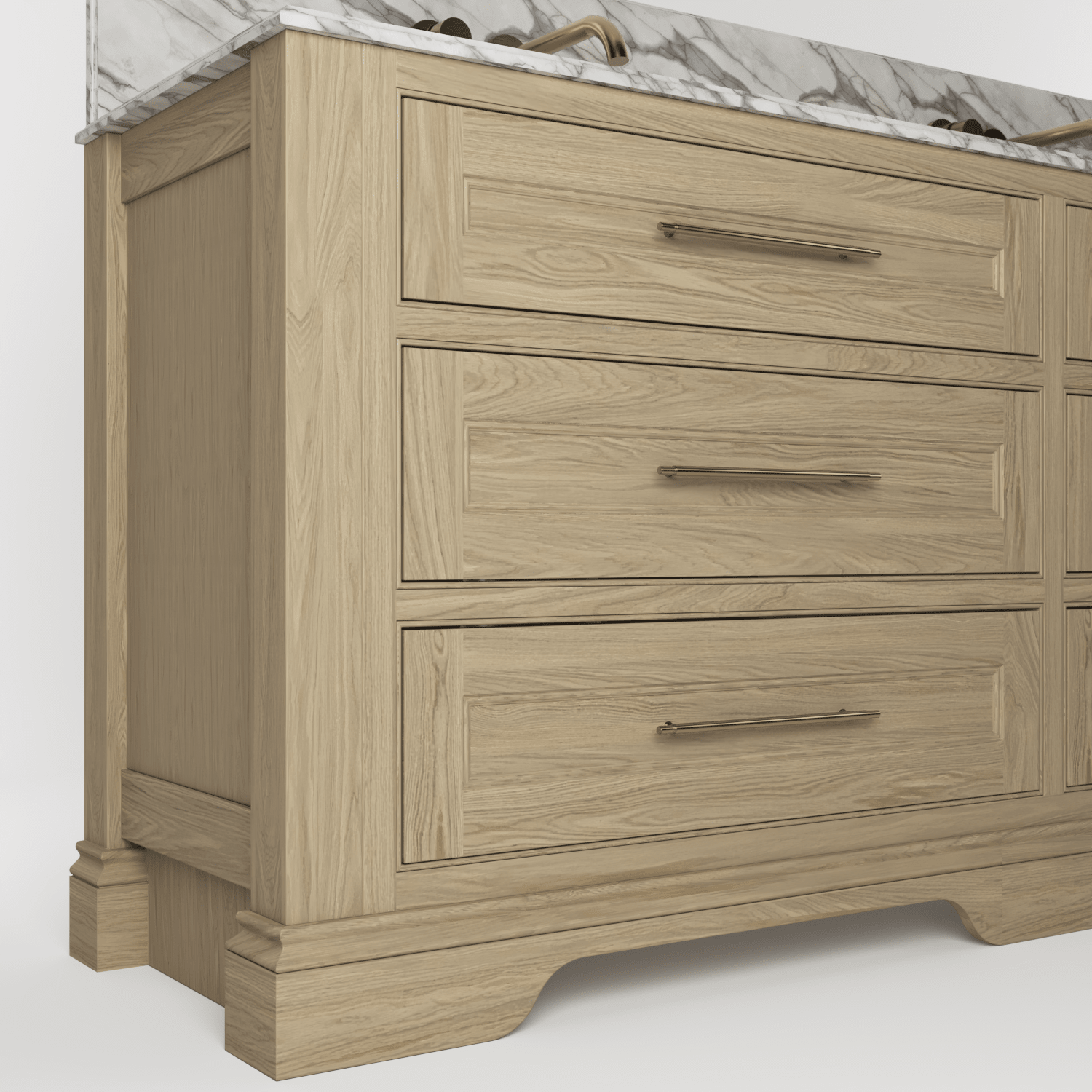 The Kingsbridge | Oak Double Vanity 1900mm | Macchiato - Mockridge Design