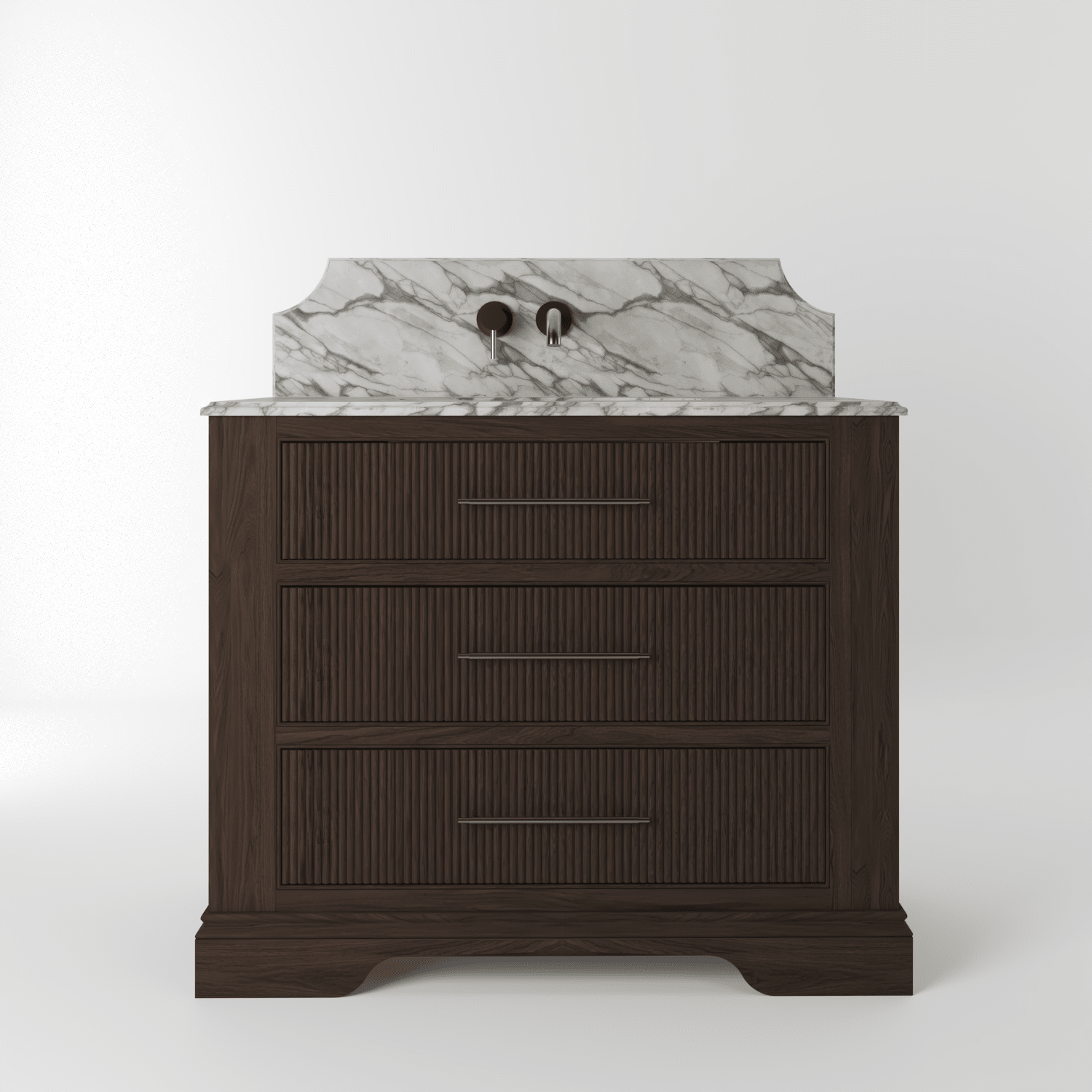 The Kingsbridge | Oak Single Vanity 1000mm | Dark Roast - Mockridge Design