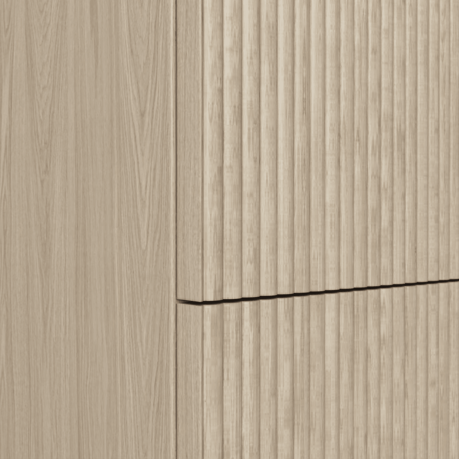 The Reeded | Oak Double Vanity 1600mm | White - Mockridge Design