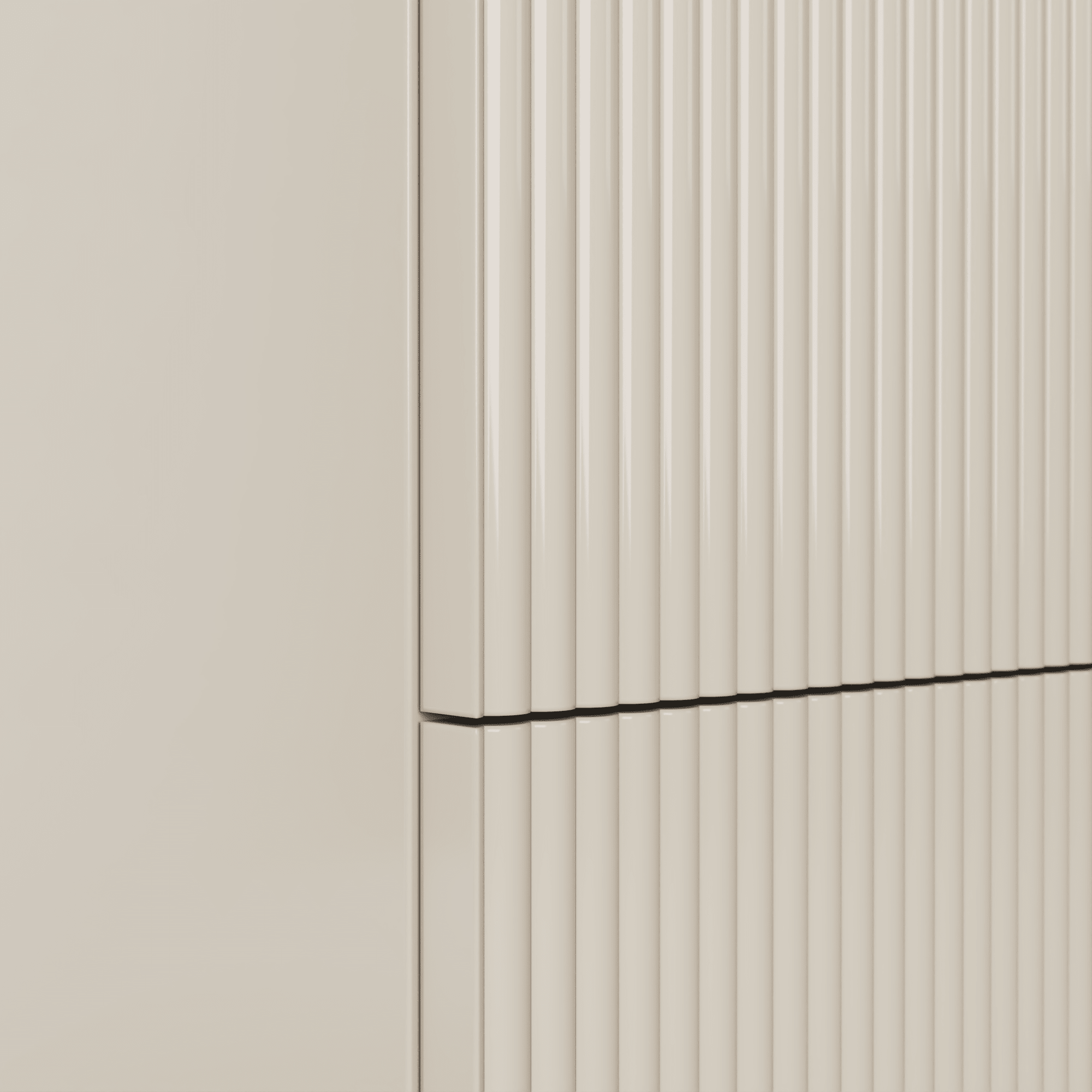 The Reeded | Painted Double Vanity 1400mm Elephants Breath - Mockridge Design
