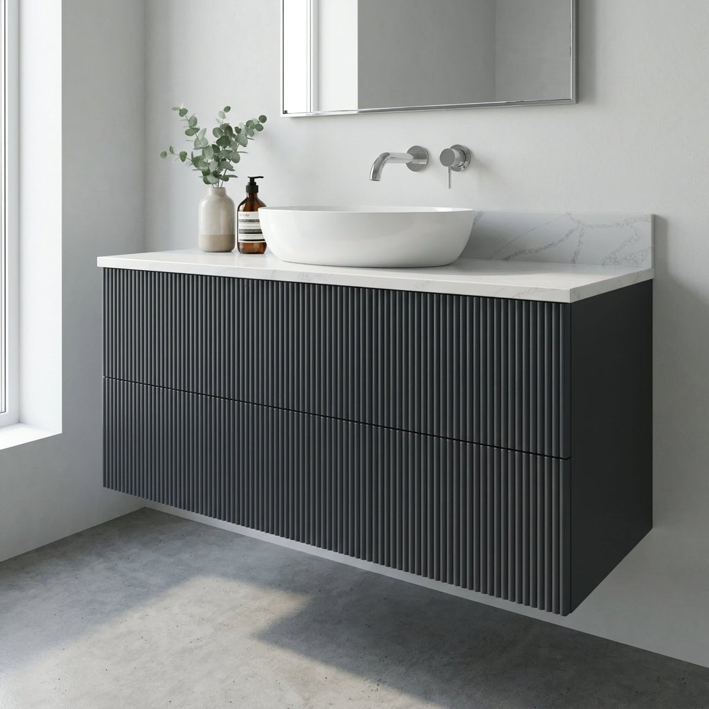 The Reeded | Painted Vanity 1000mm Railings - Mockridge Design