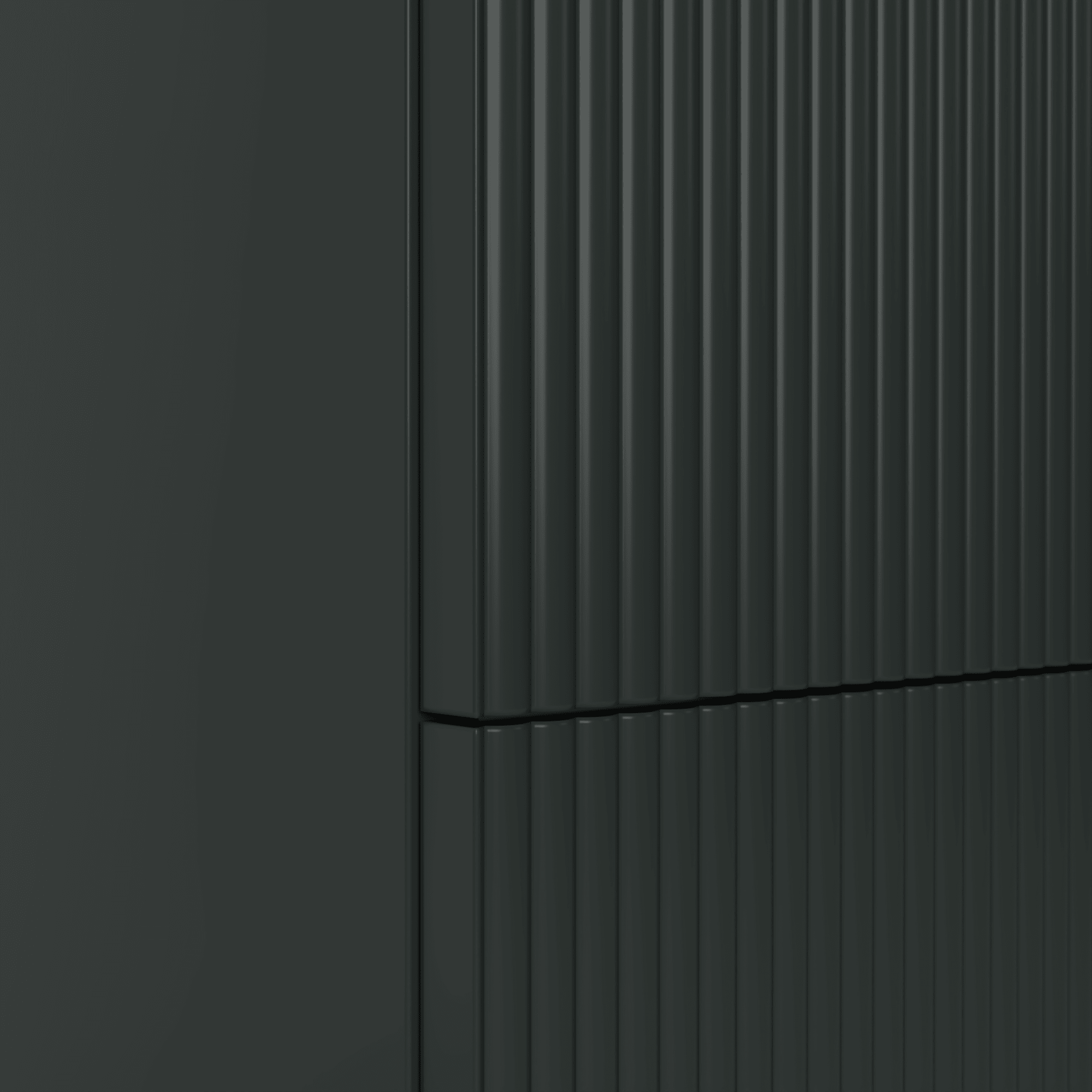 The Reeded | Painted Vanity 600mm Studio Green - Mockridge Design