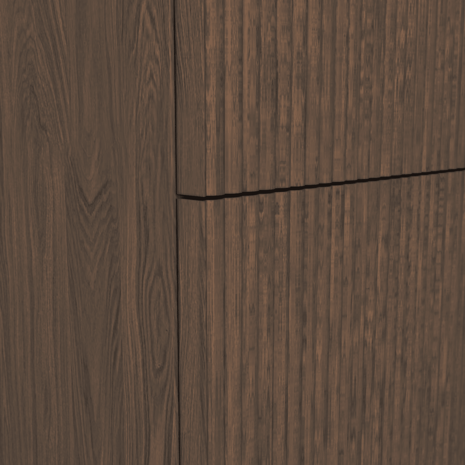 The Reeded | Undermounted | Oak Double Vanity 1600mm | Chocolate - Mockridge Design