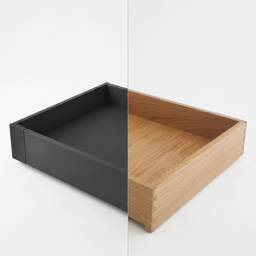 The Reeded | Undermounted | Oak Double Vanity 1600mm | White - Mockridge Design