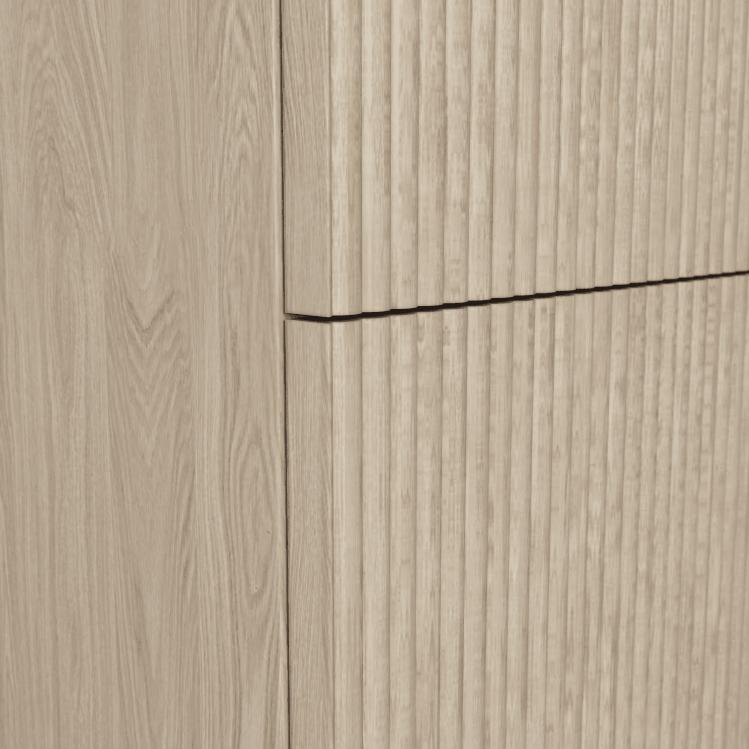 The Reeded | Undermounted | Oak Double Vanity 1600mm | White - Mockridge Design