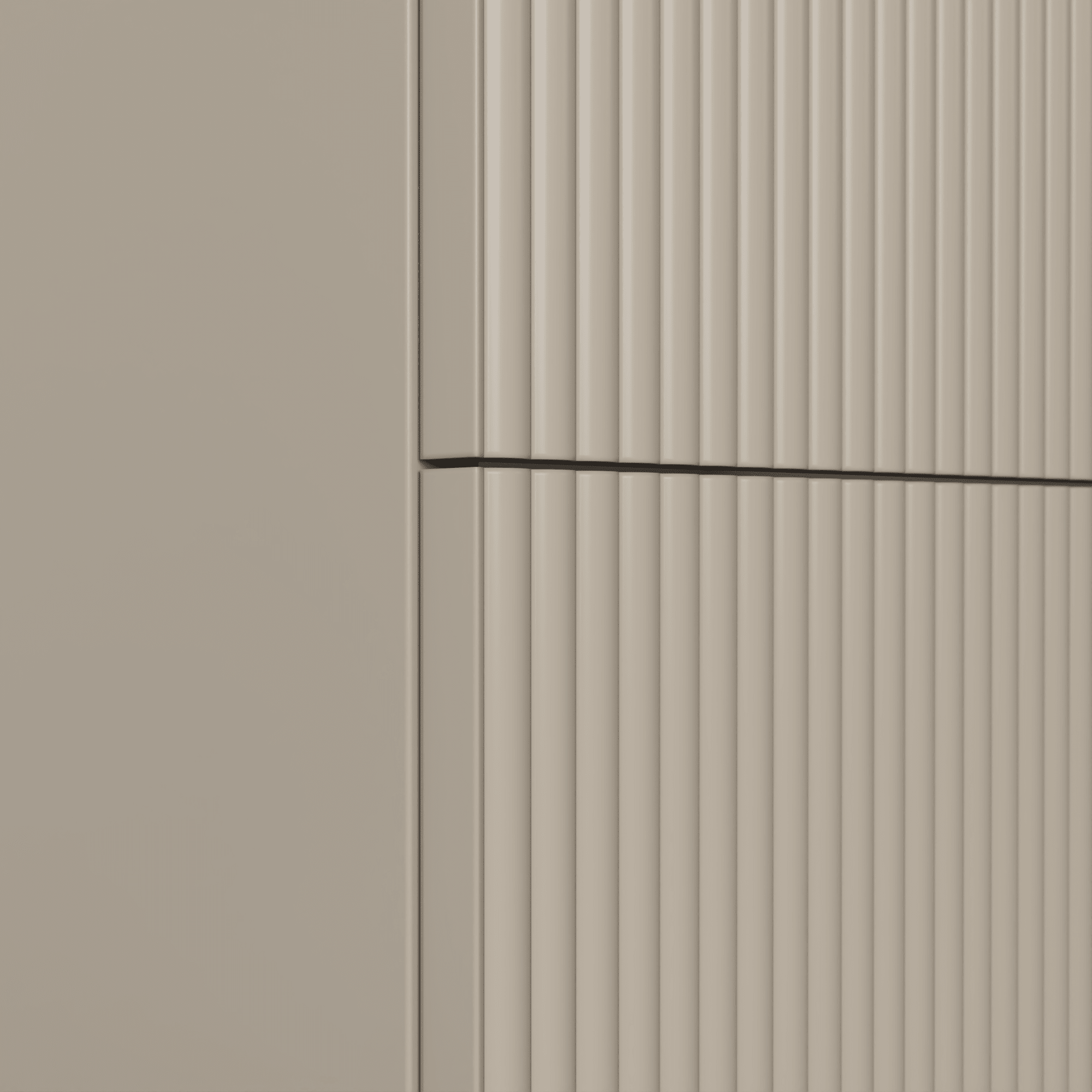 The Reeded | Undermounted | Painted Vanity 600mm Elephants Breath - Mockridge Design
