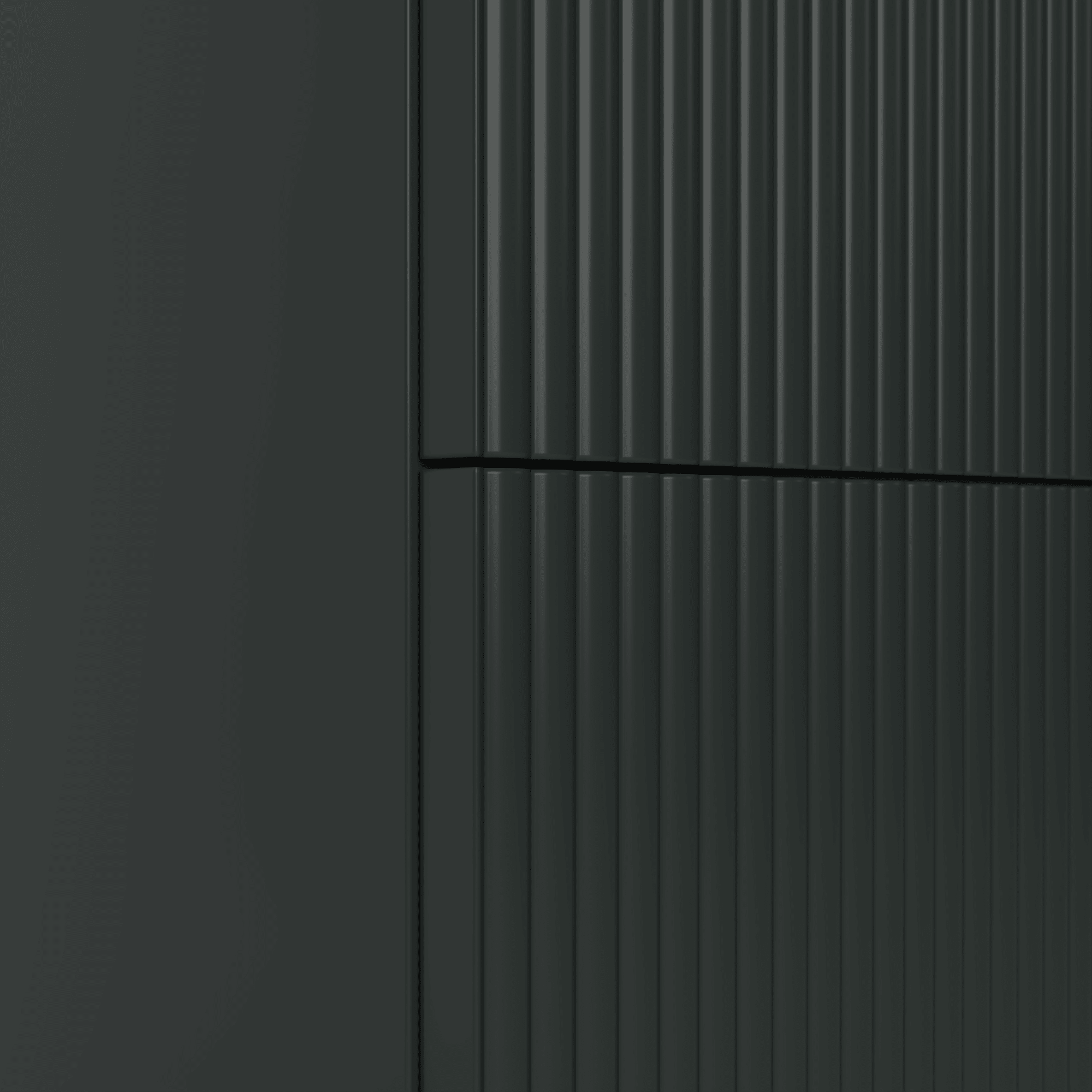 The Reeded | Undermounted | Painted Vanity 800mm Studio Green - Mockridge Design