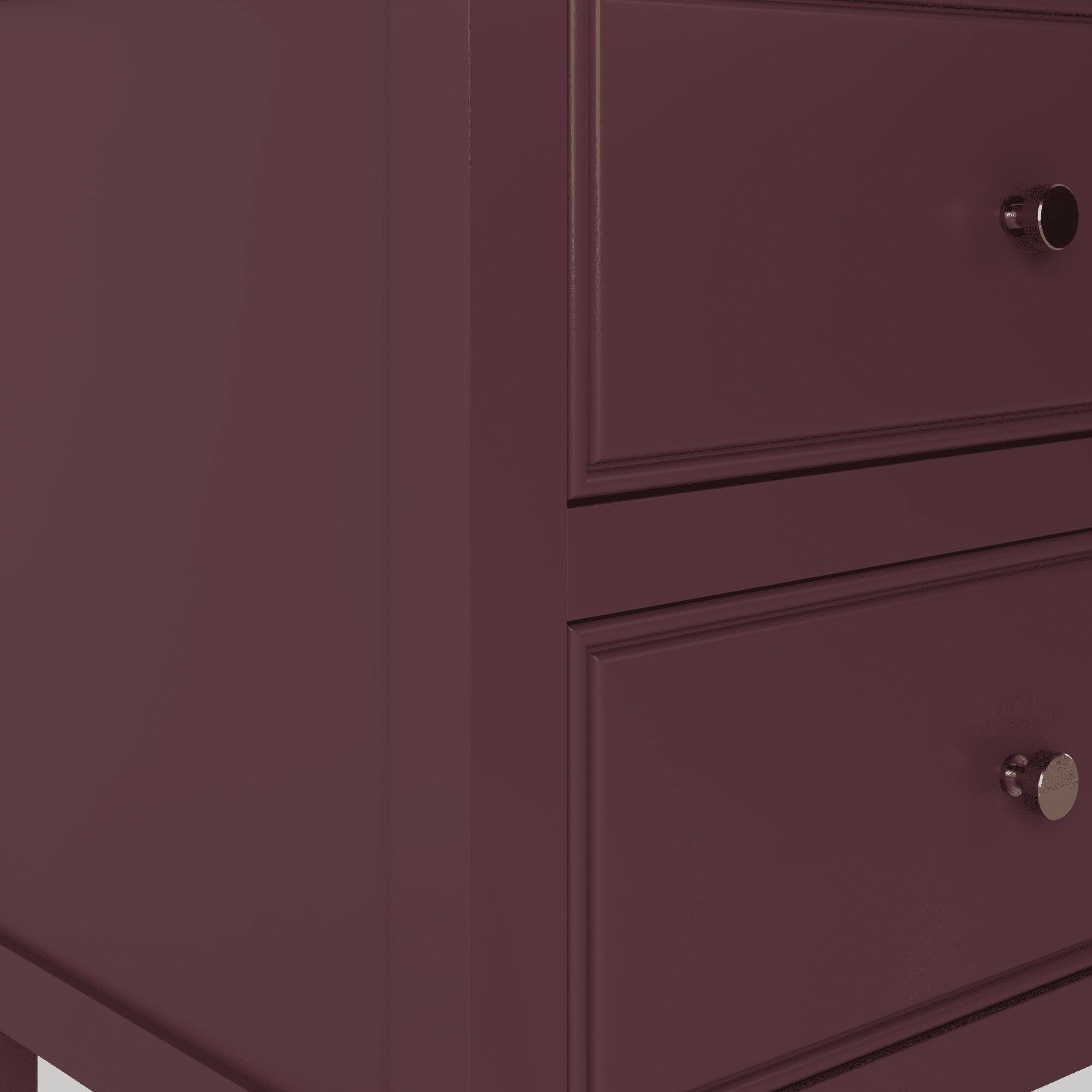 The Chester | Painted Beaded Vanity 1000mm Brinjal - Mockridge Design