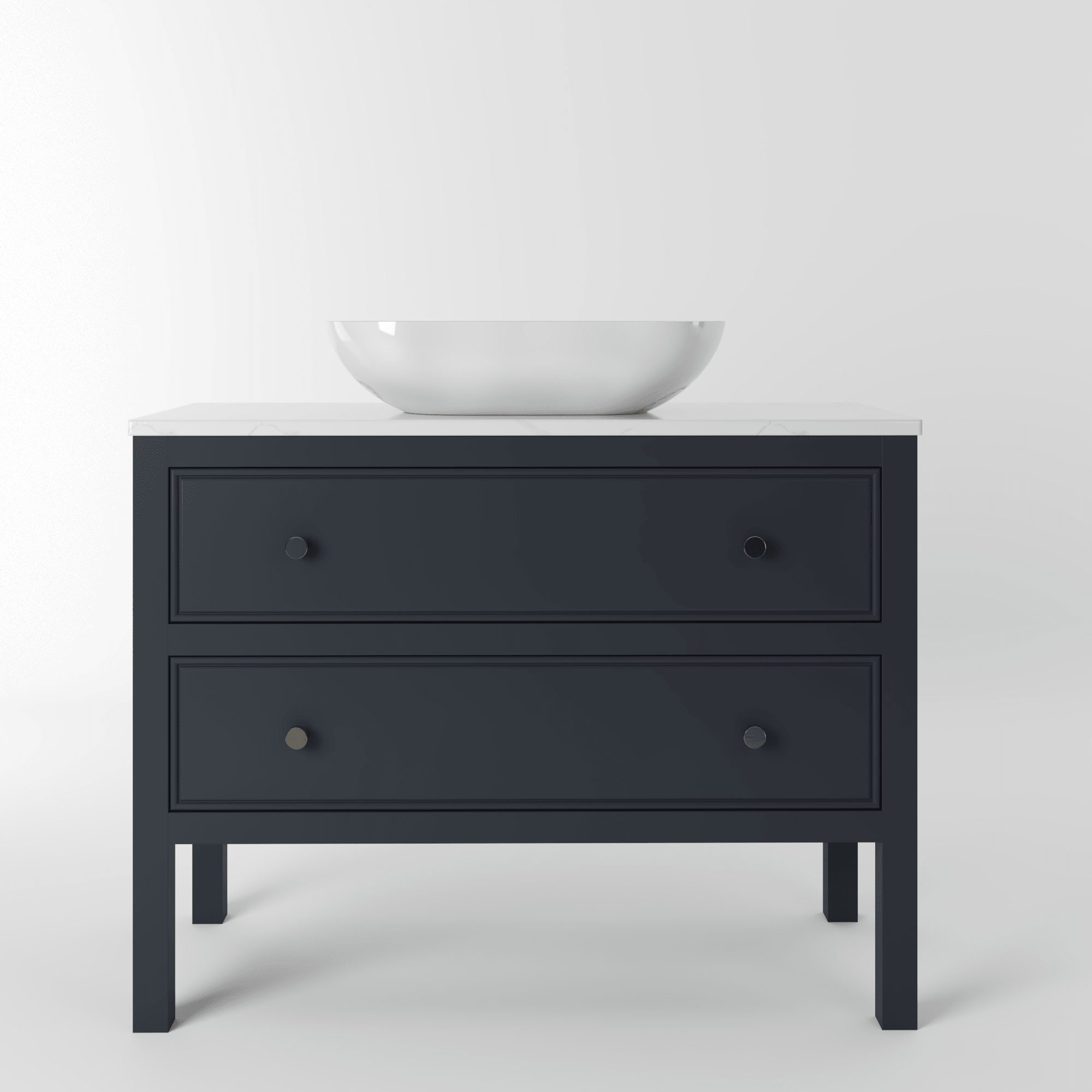The Chester | Painted Beaded Vanity 1000mm Railings - Mockridge Design