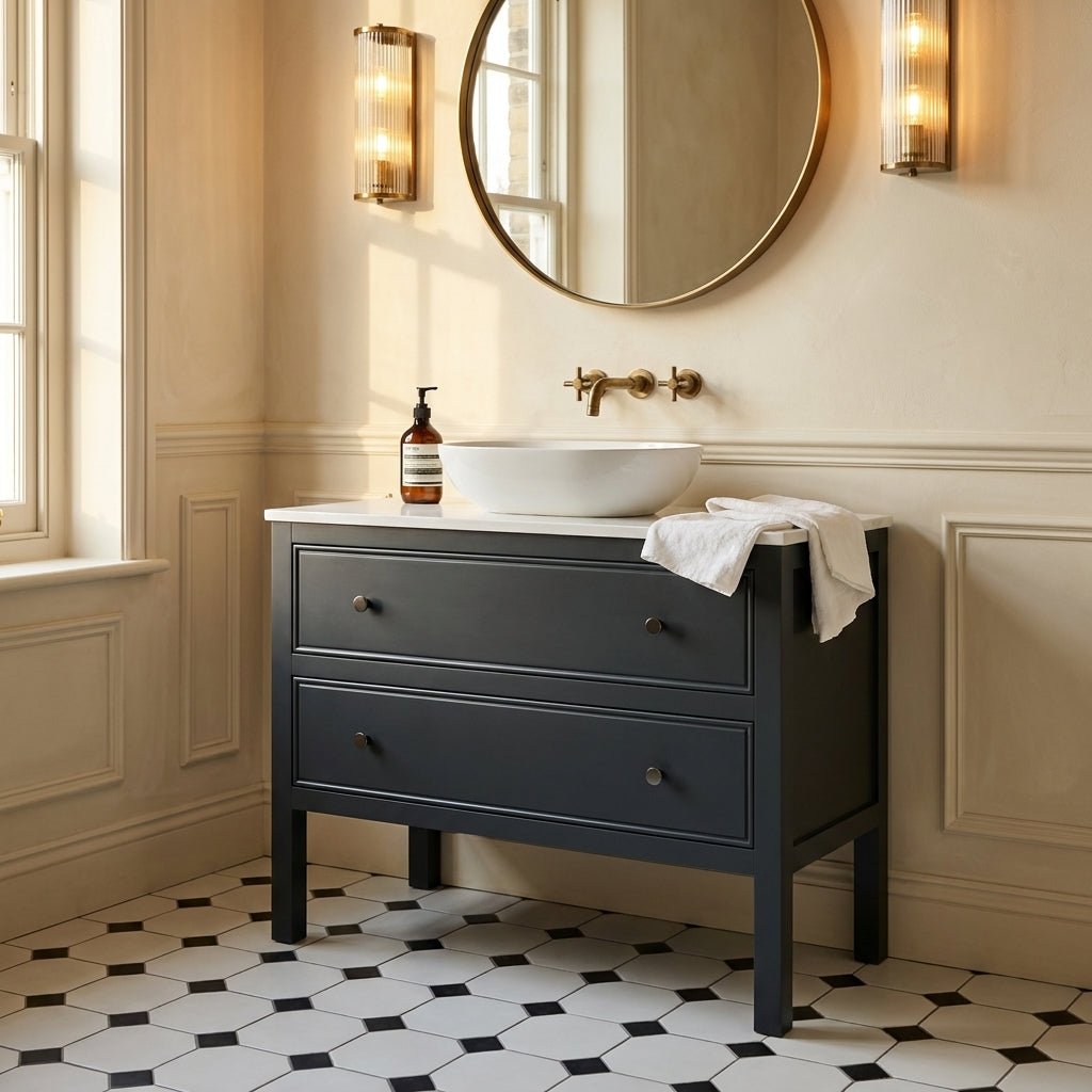 The Chester | Painted Beaded Vanity 1000mm Railings - Mockridge Design