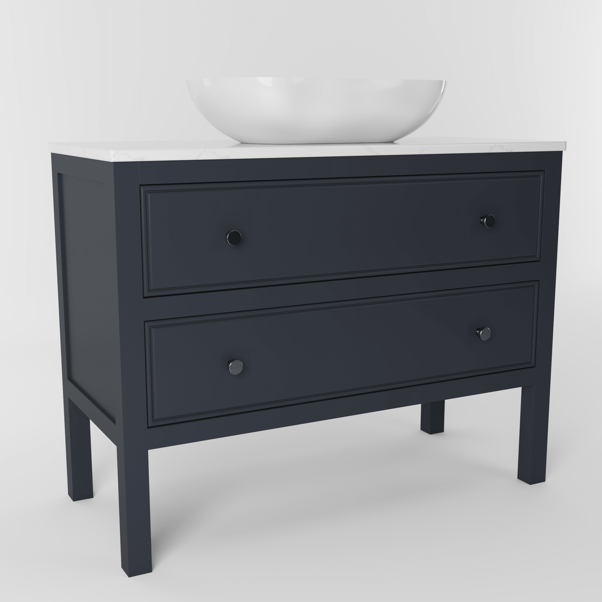 The Chester | Painted Beaded Vanity 1000mm Railings - Mockridge Design