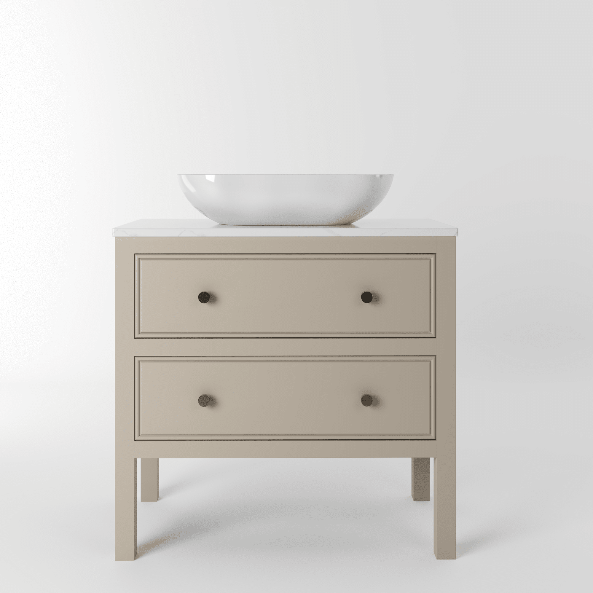 The Chester | Painted Beaded Vanity 800mm Elephants Breath - Mockridge Design