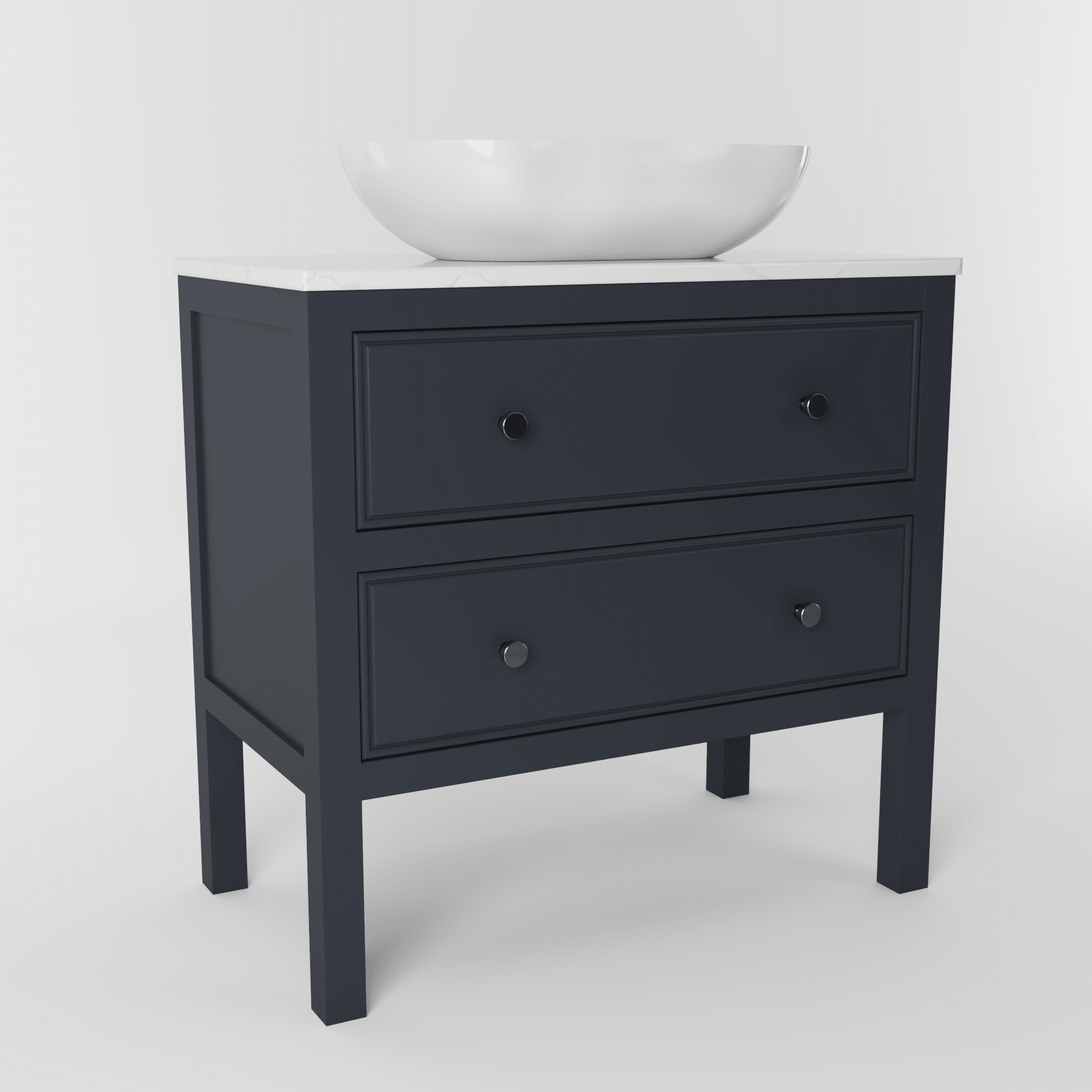 The Chester | Painted Beaded Vanity 800mm Railings - Mockridge Design