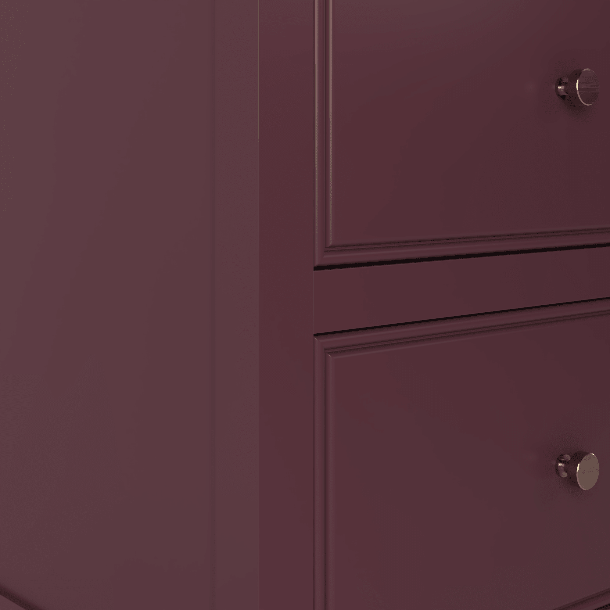 The Chester | Undermounted | Painted Beaded Double Vanity 1600mm Brinjal - Mockridge Design