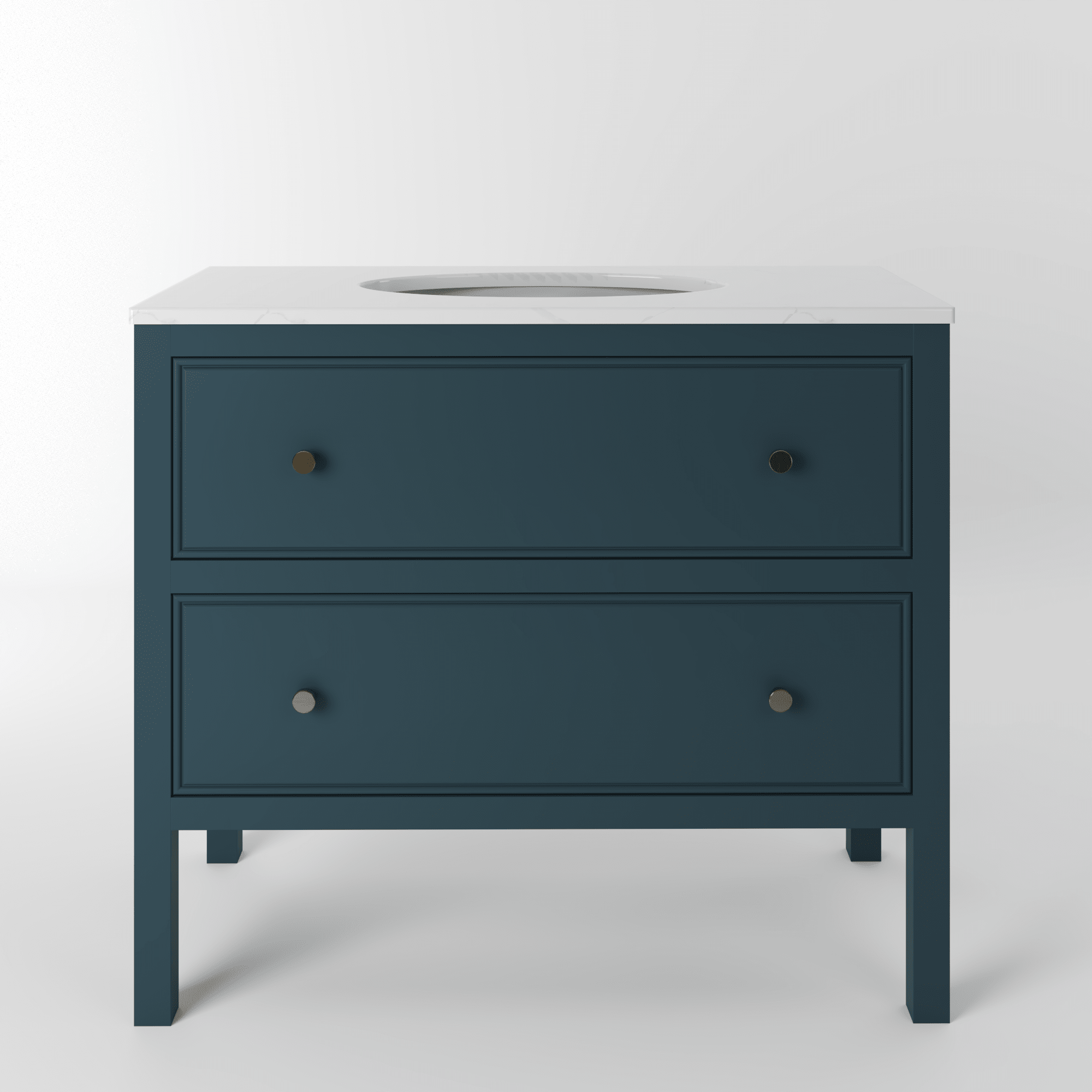 The Chester | Undermounted | Painted Beaded Vanity 1000mm Stiffkey Blue - Mockridge Design