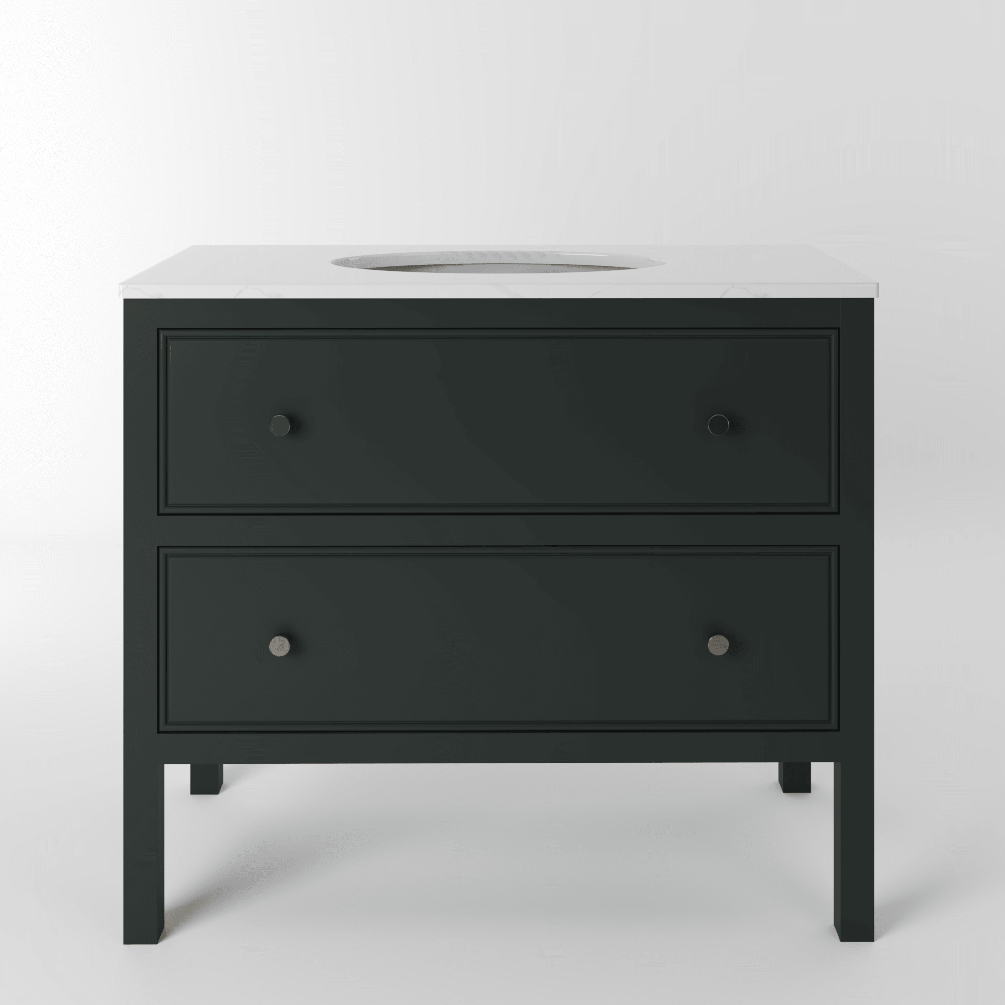 The Chester | Undermounted | Painted Beaded Vanity 1000mm Studio Green - Mockridge Design
