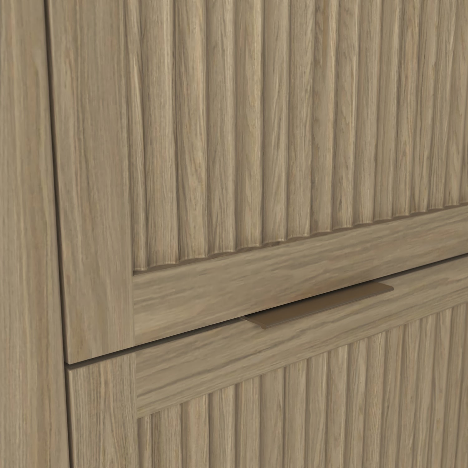The Clifton | Oak Fluted Double Vanity 1600mm | Macchiato - Mockridge Design