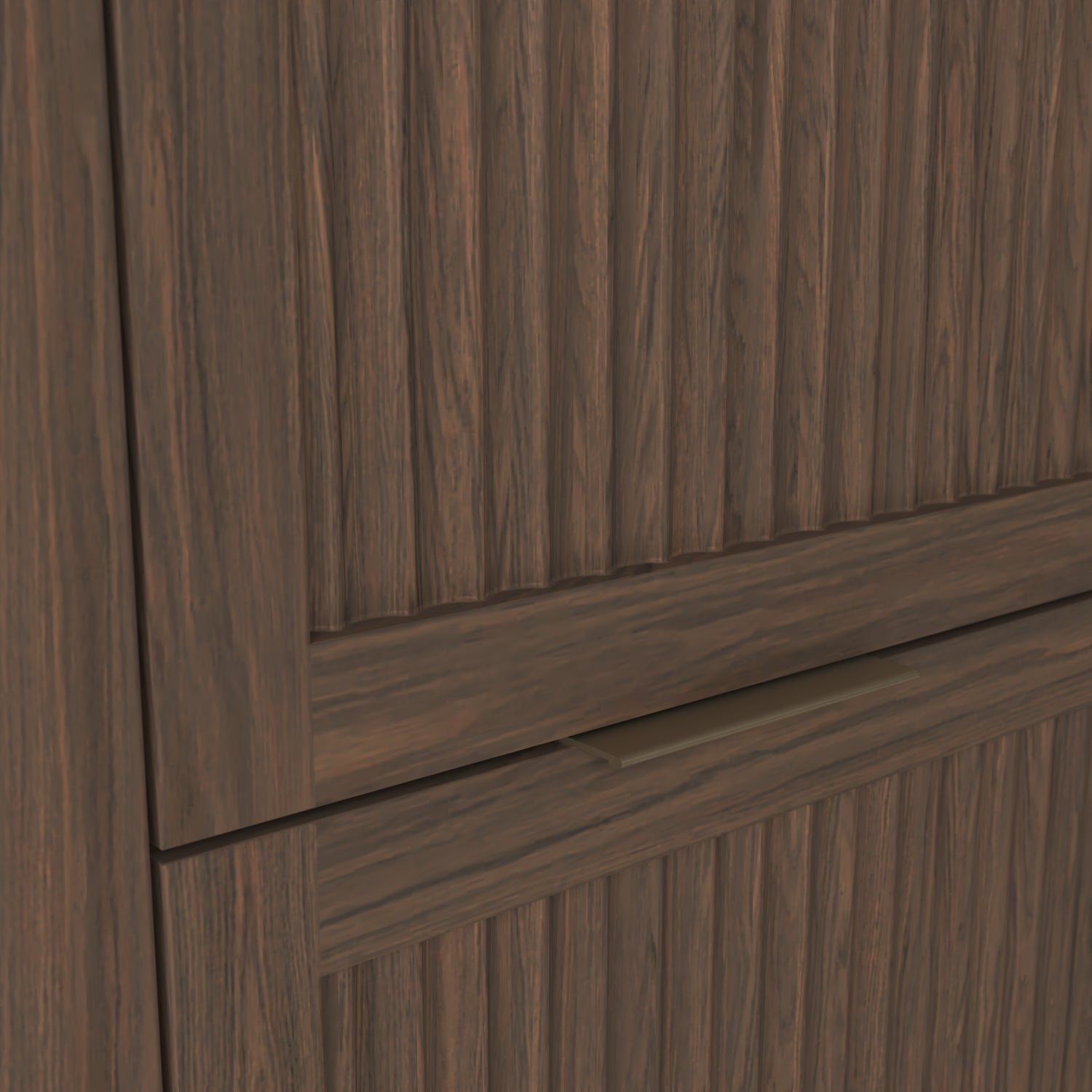 The Clifton | Oak Fluted Vanity 600mm | Chocolate - Mockridge Design