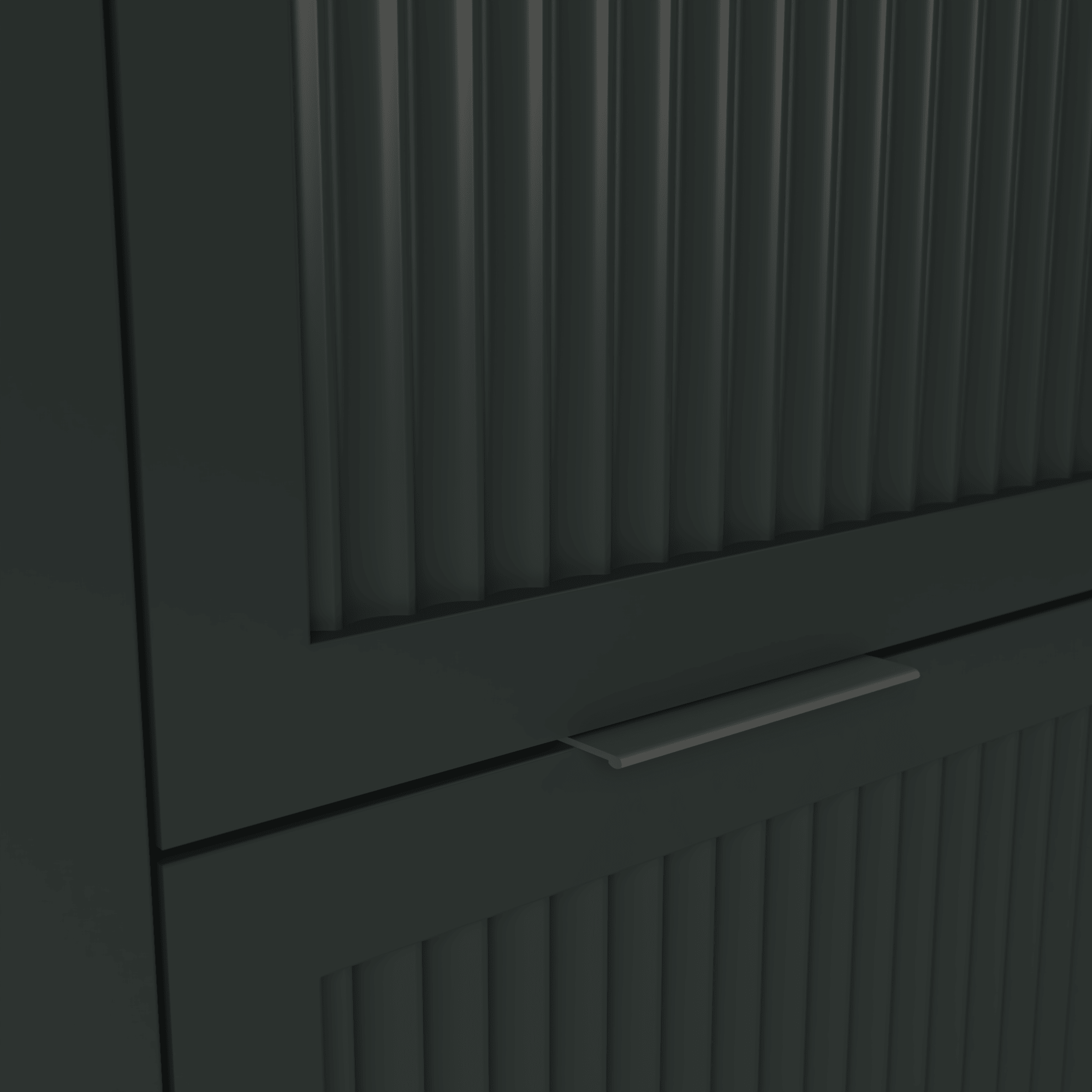 The Clifton | Painted Fluted Double Vanity 1200mm Studio Green - Mockridge Design