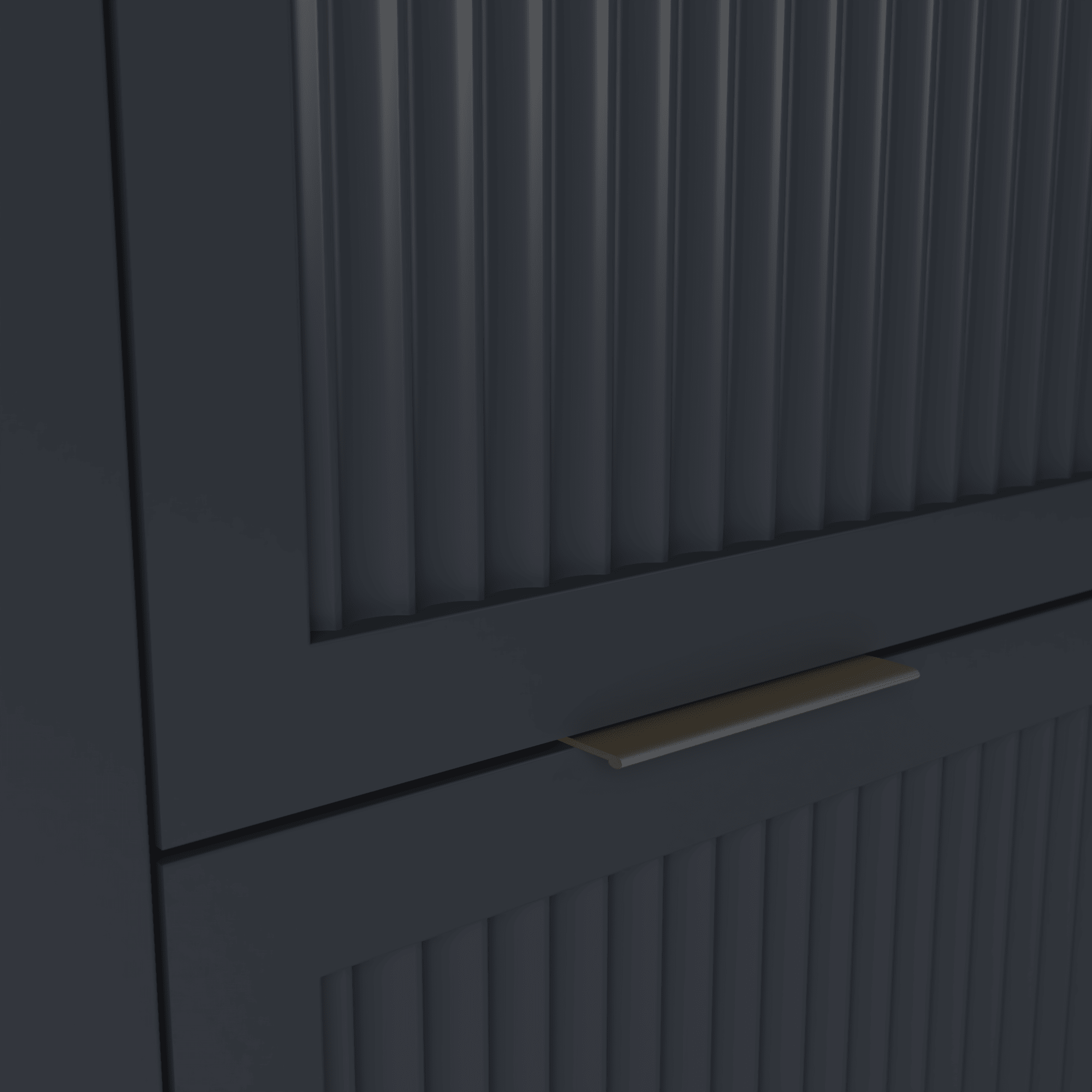 The Clifton | Painted Fluted Vanity 600mm Railings - Mockridge Design