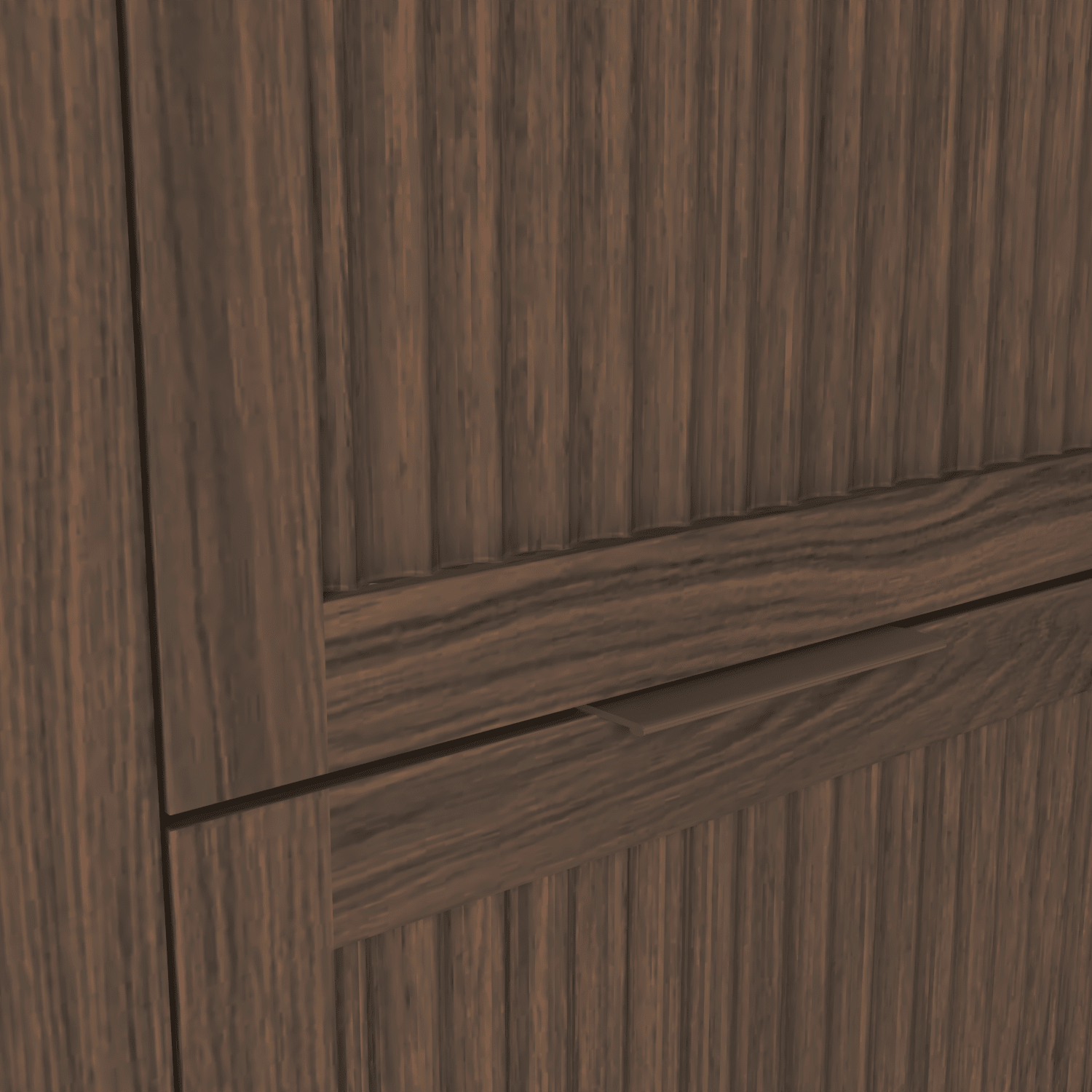 The Clifton | Undermounted | Oak Fluted Double Vanity 1600mm | Chocolate - Mockridge Design