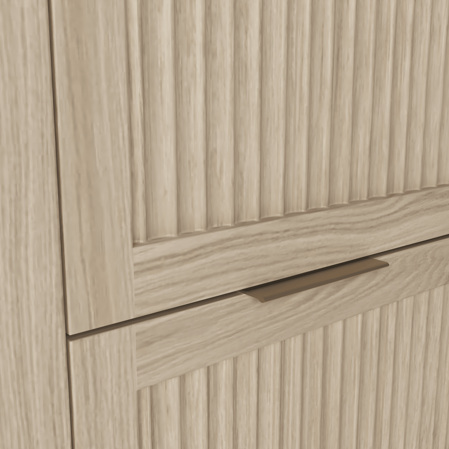 The Clifton | Undermounted | Oak Fluted Double Vanity 1600mm | White - Mockridge Design