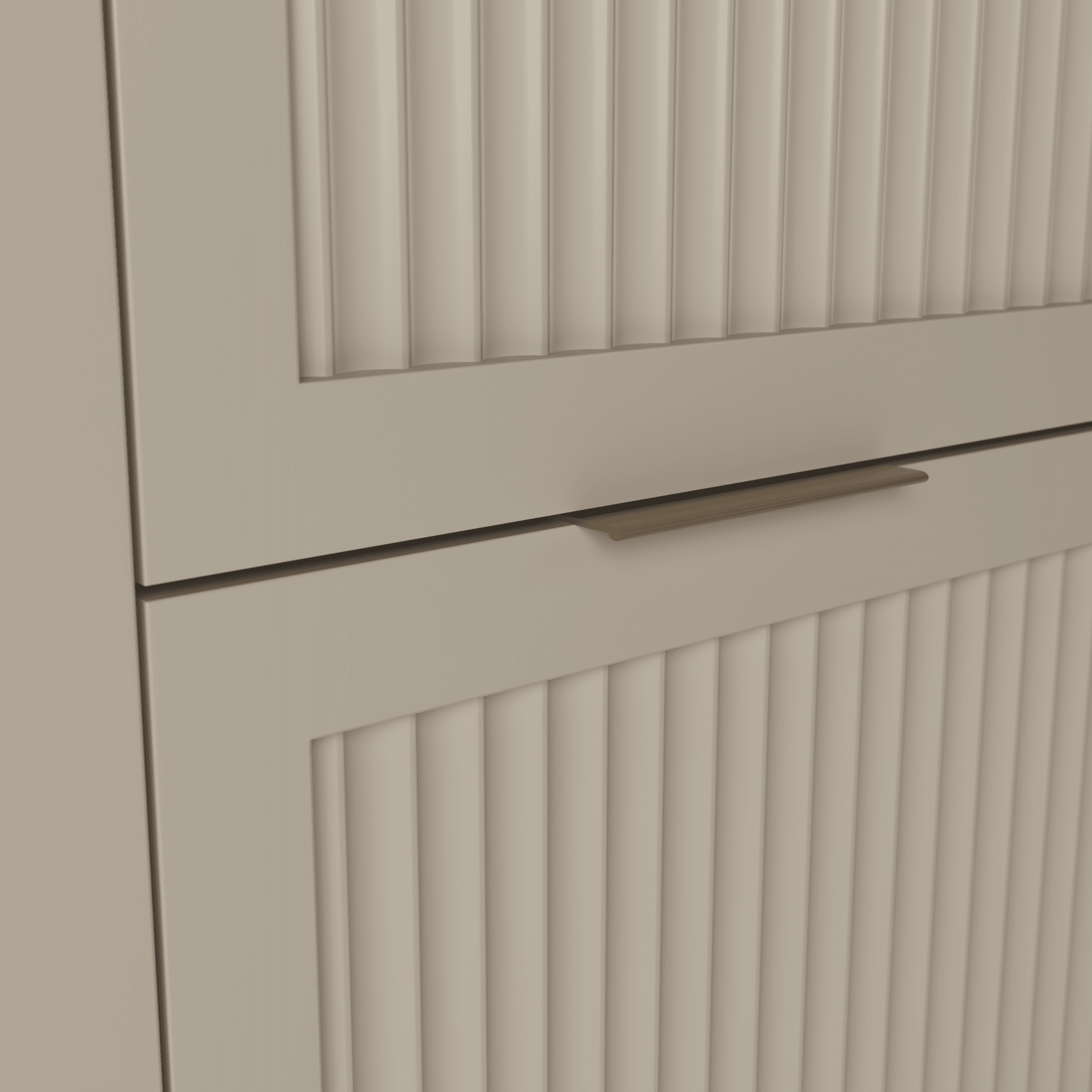 The Clifton | Undermounted | Painted Fluted Double Vanity 1600mm Elephants Breath - Mockridge Design