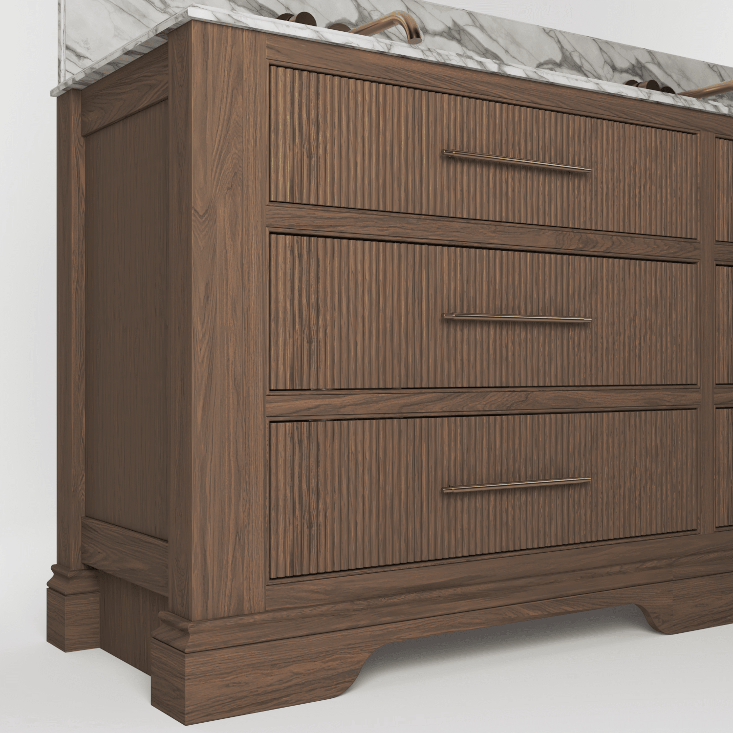 The Kingsbridge | Oak Double Vanity 1900mm | Chocolate - Mockridge Design