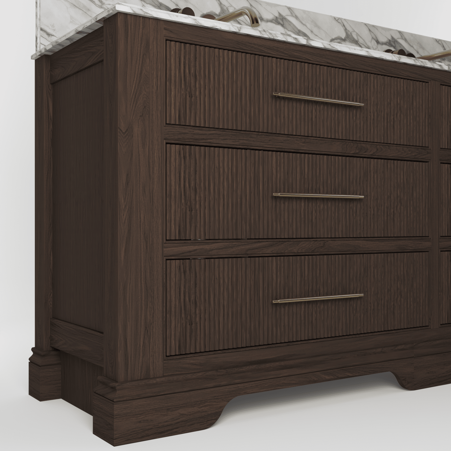 The Kingsbridge | Oak Double Vanity 1900mm | Dark Roast - Mockridge Design