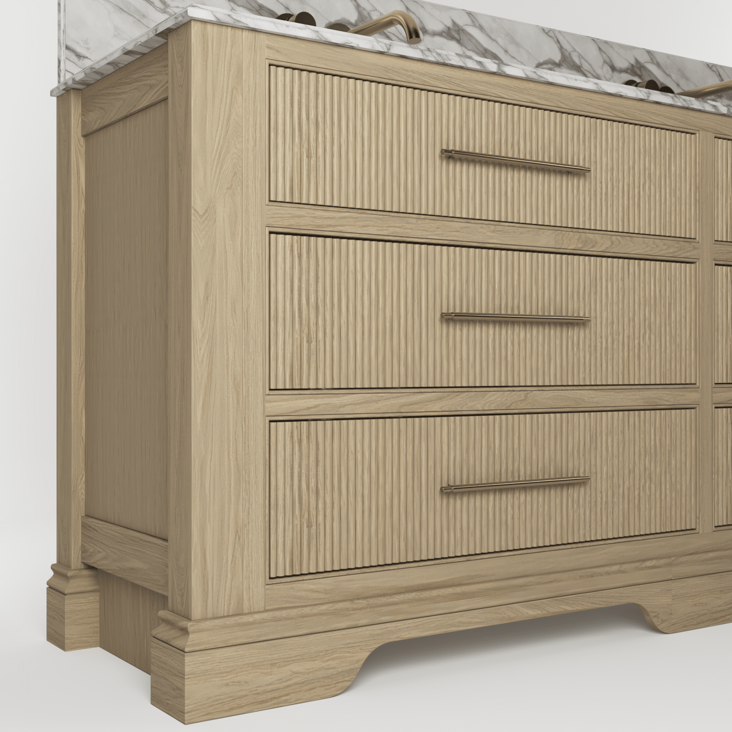 The Kingsbridge | Oak Double Vanity 1900mm | Macchiato - Mockridge Design
