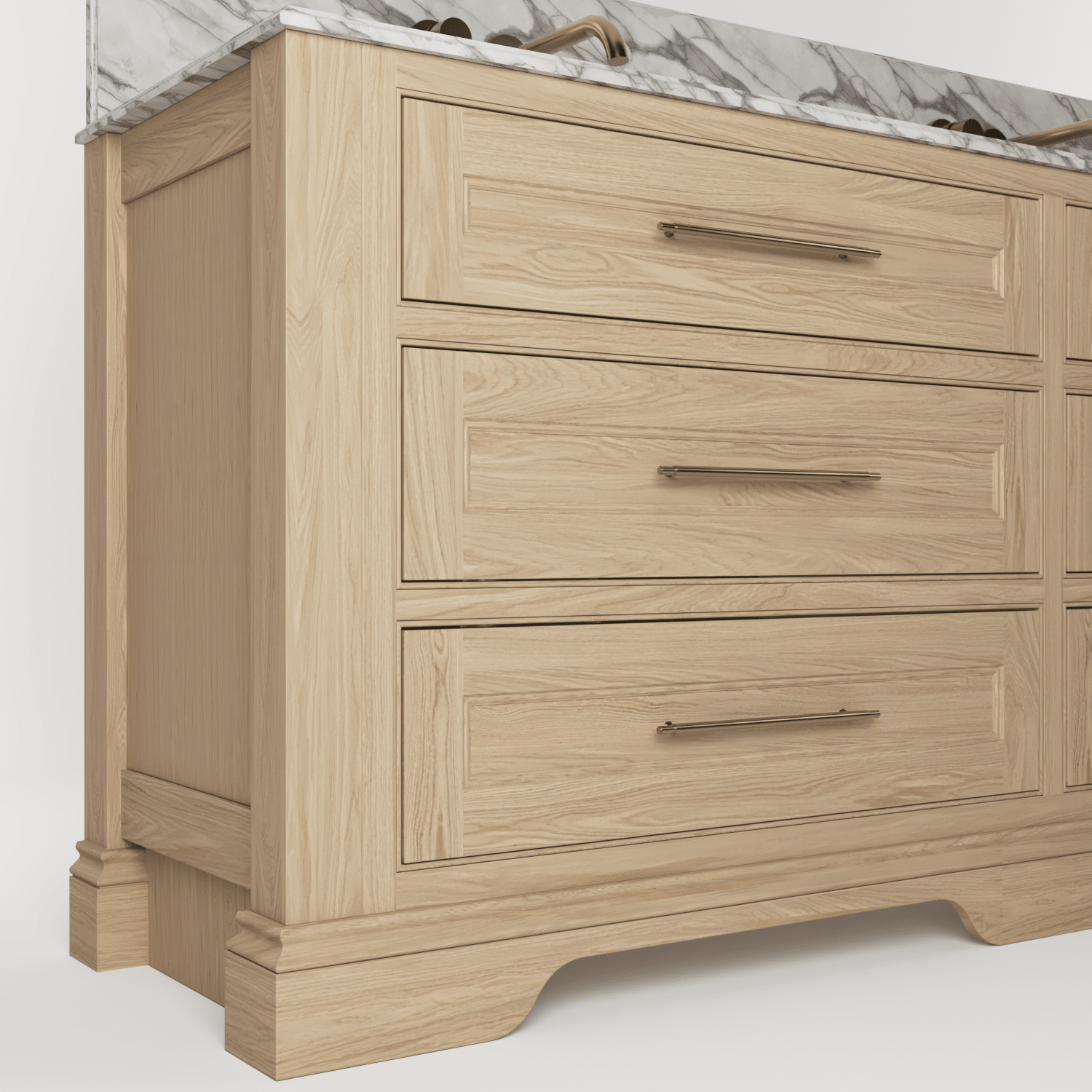 The Kingsbridge | Oak Double Vanity 1900mm | Smoke 5% - Mockridge Design