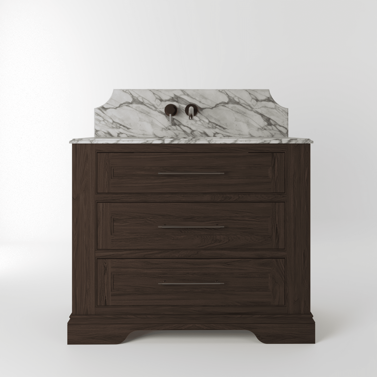 The Kingsbridge | Oak Single Vanity 1000mm | Dark Roast - Mockridge Design