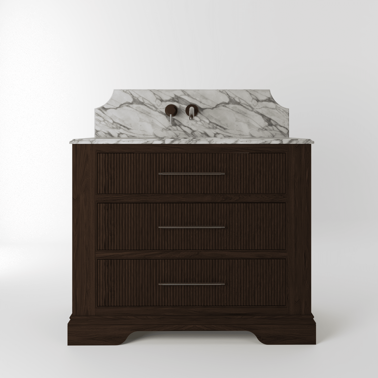 The Kingsbridge | Oak Single Vanity 1000mm | Espresso - Mockridge Design