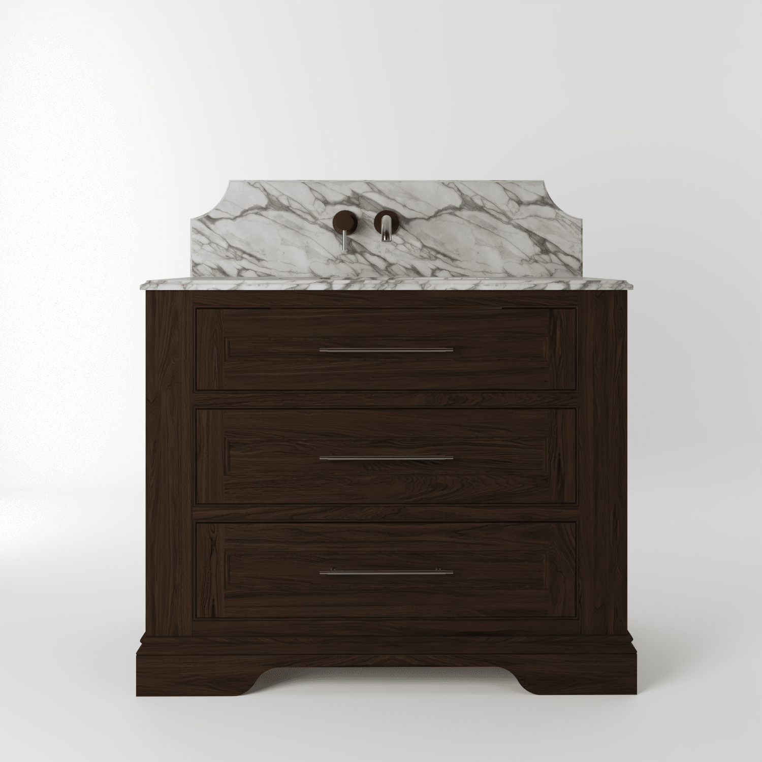 The Kingsbridge | Oak Single Vanity 1000mm | Espresso - Mockridge Design