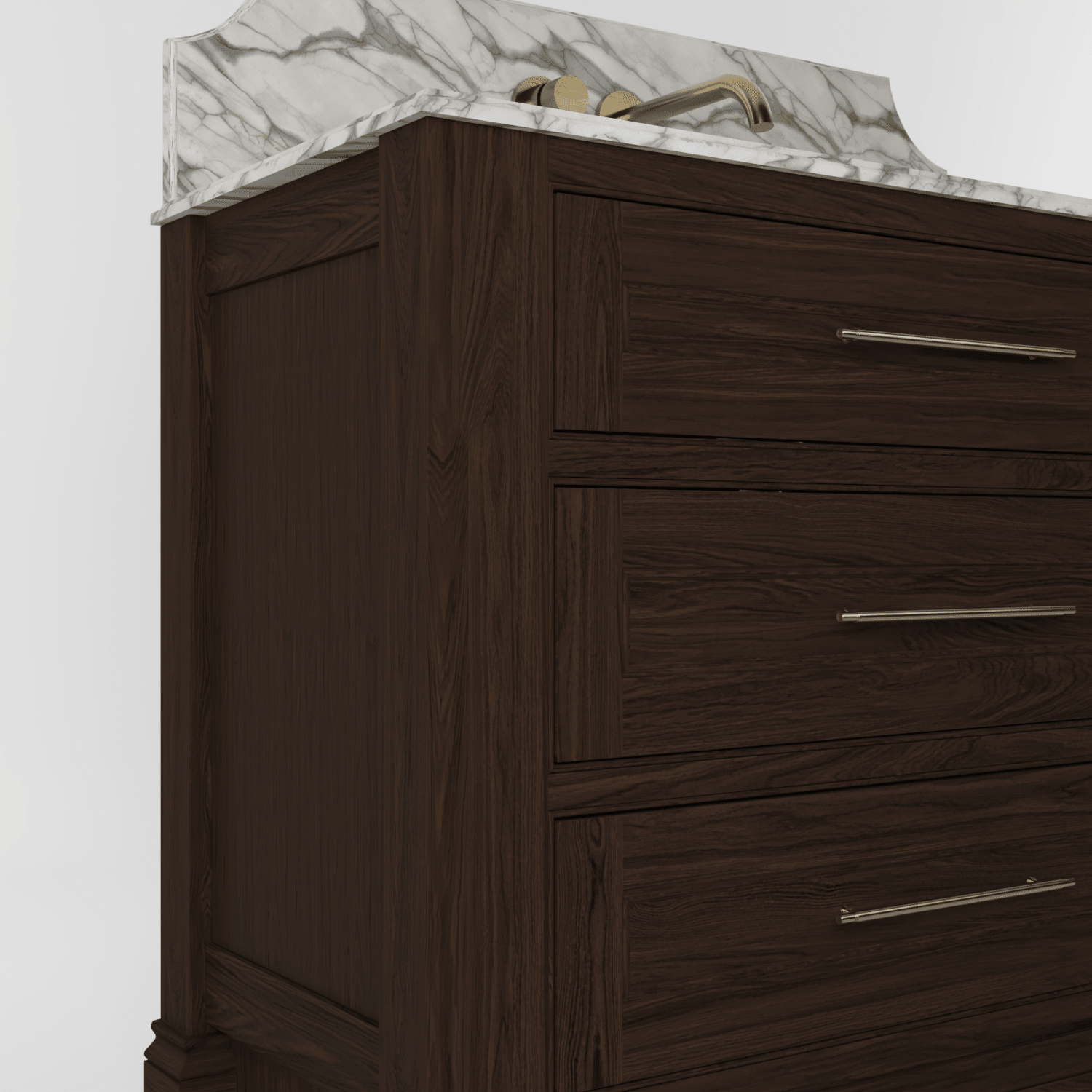 The Kingsbridge | Oak Single Vanity 1000mm | Espresso - Mockridge Design