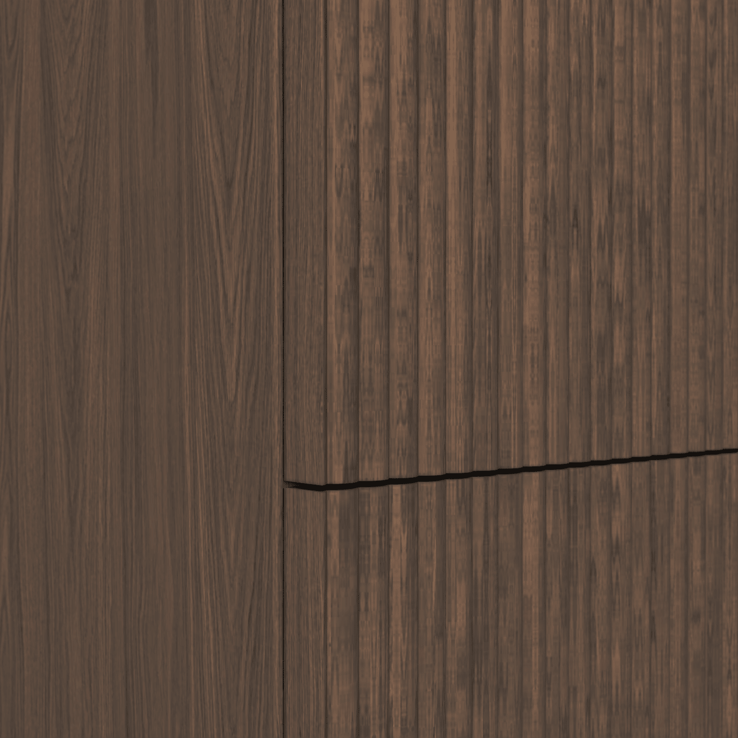 The Reeded | Oak Double Vanity 1200mm | Chocolate - Mockridge Design