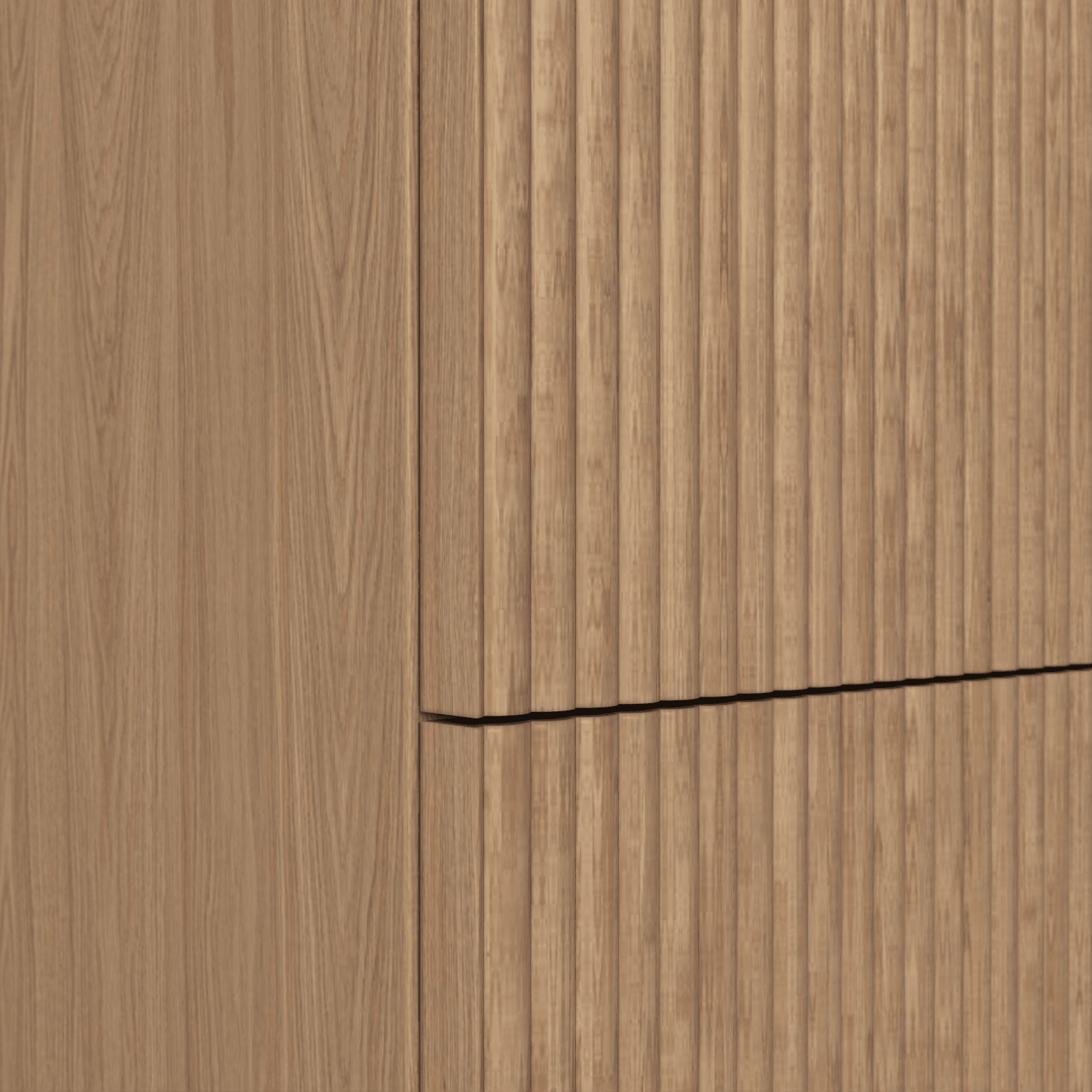The Reeded | Oak Double Vanity 1600mm | Natural - Mockridge Design