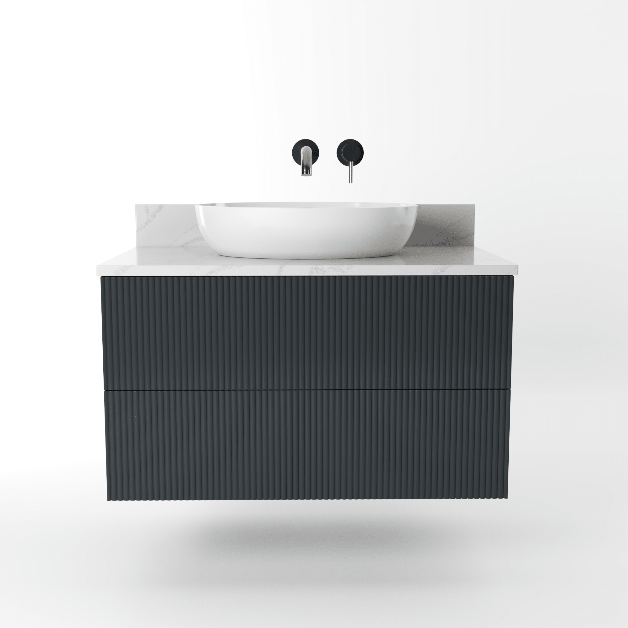 The Reeded | Painted Vanity 800mm Railings - Mockridge Design