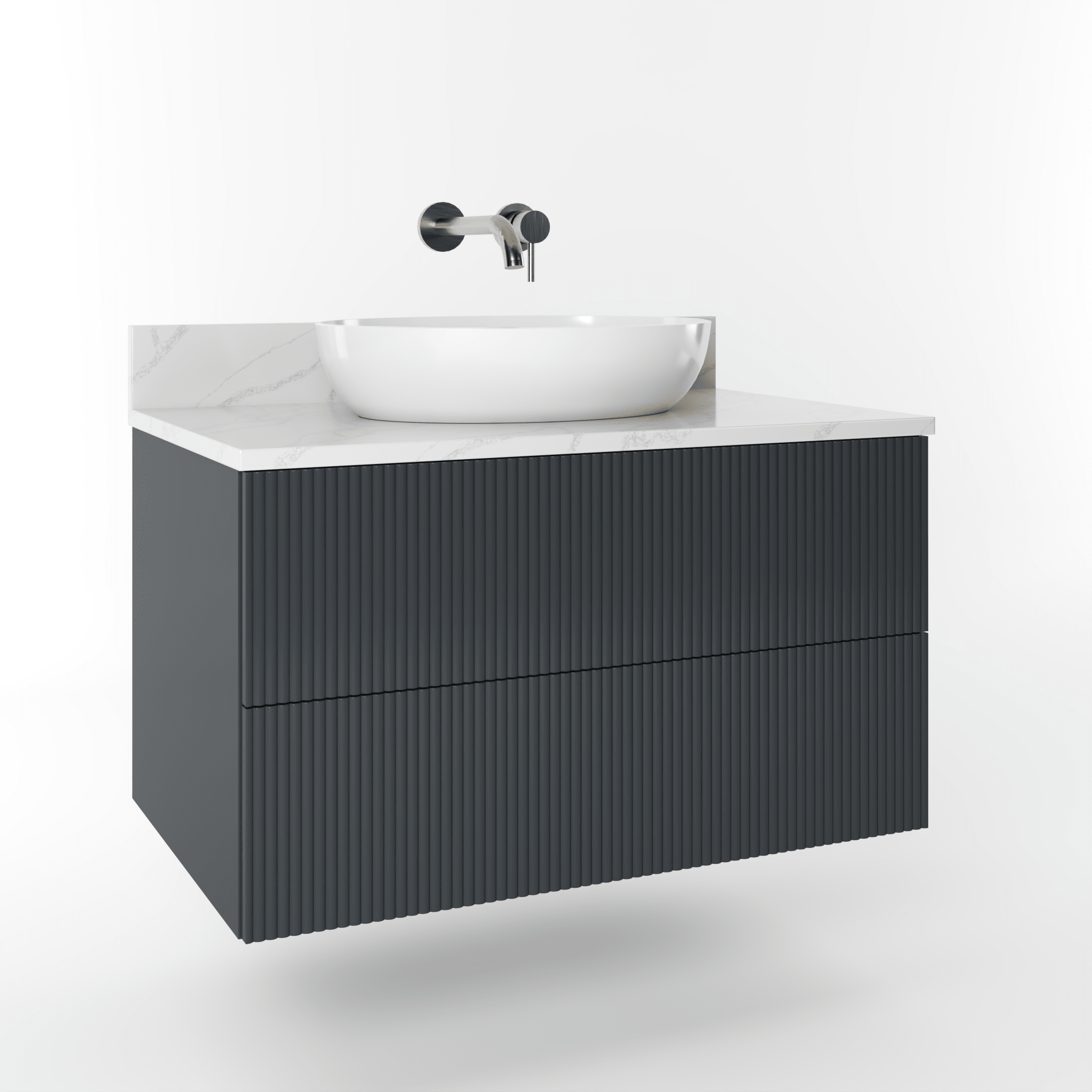 The Reeded | Painted Vanity 800mm Railings - Mockridge Design