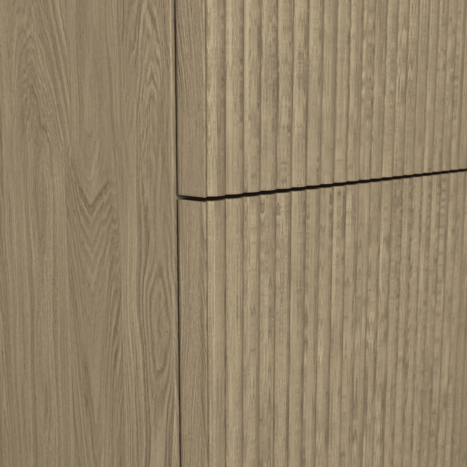 The Reeded | Undermounted | Oak Double Vanity 1600mm | Macchiato - Mockridge Design